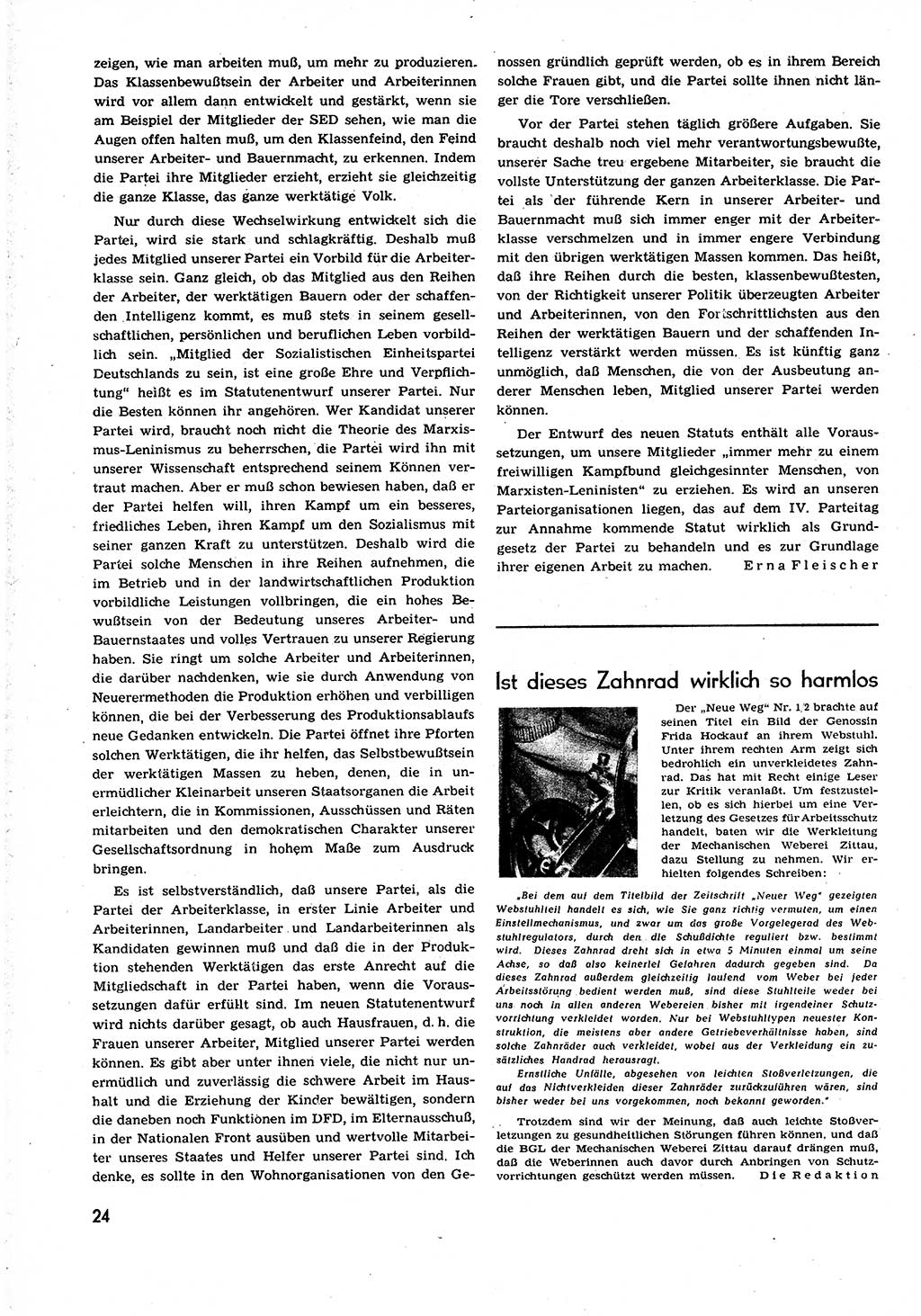 Neuer Weg (NW), Organ des Zentralkomitees (ZK) der SED (Sozialistische Einheitspartei Deutschlands) für alle Parteiarbeiter, 9. Jahrgang [Deutsche Demokratische Republik (DDR)] 1954, Heft 6/24 (NW ZK SED DDR 1954, H. 6/24)