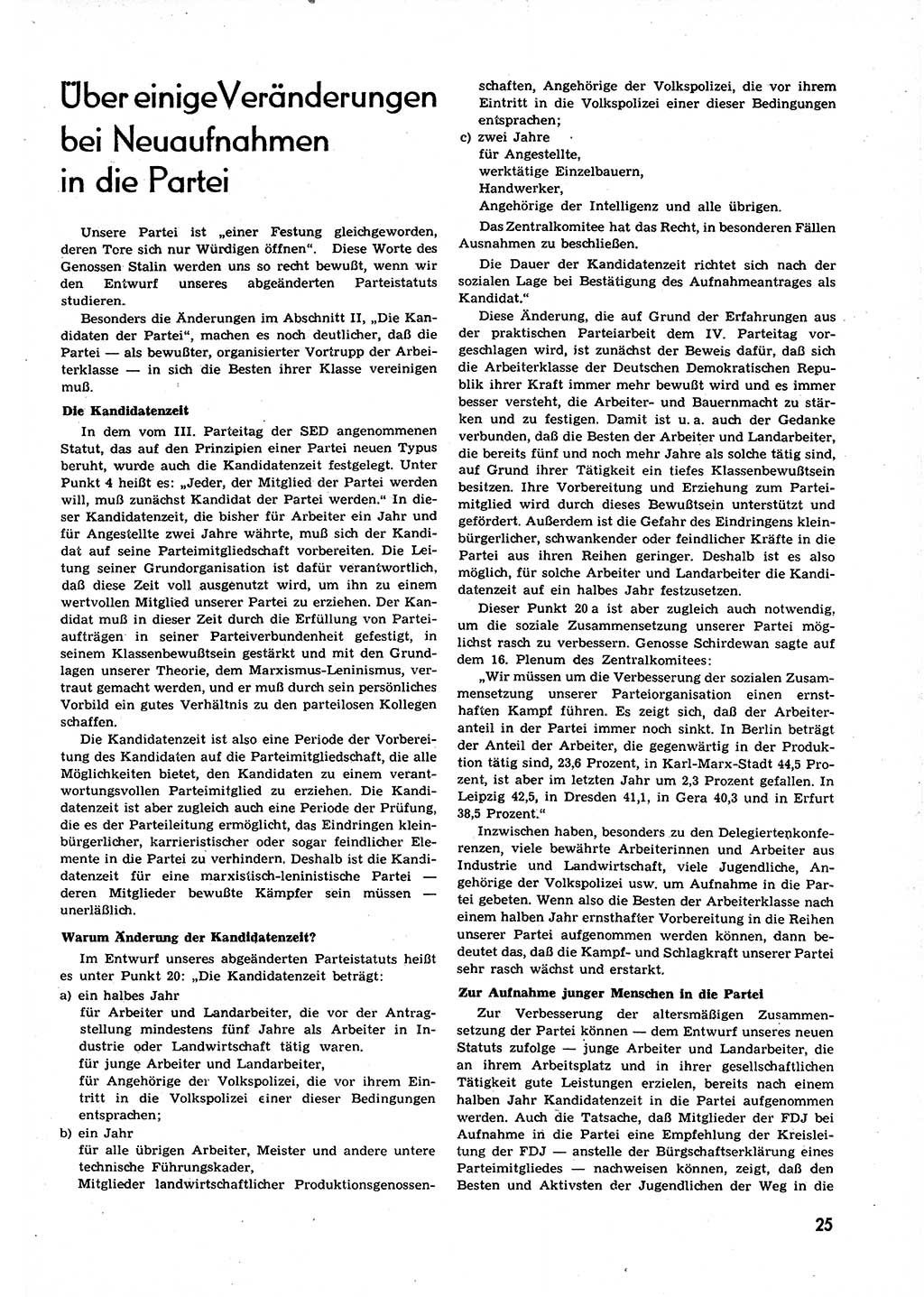 Neuer Weg (NW), Organ des Zentralkomitees (ZK) der SED (Sozialistische Einheitspartei Deutschlands) für alle Parteiarbeiter, 9. Jahrgang [Deutsche Demokratische Republik (DDR)] 1954, Heft 6/25 (NW ZK SED DDR 1954, H. 6/25)