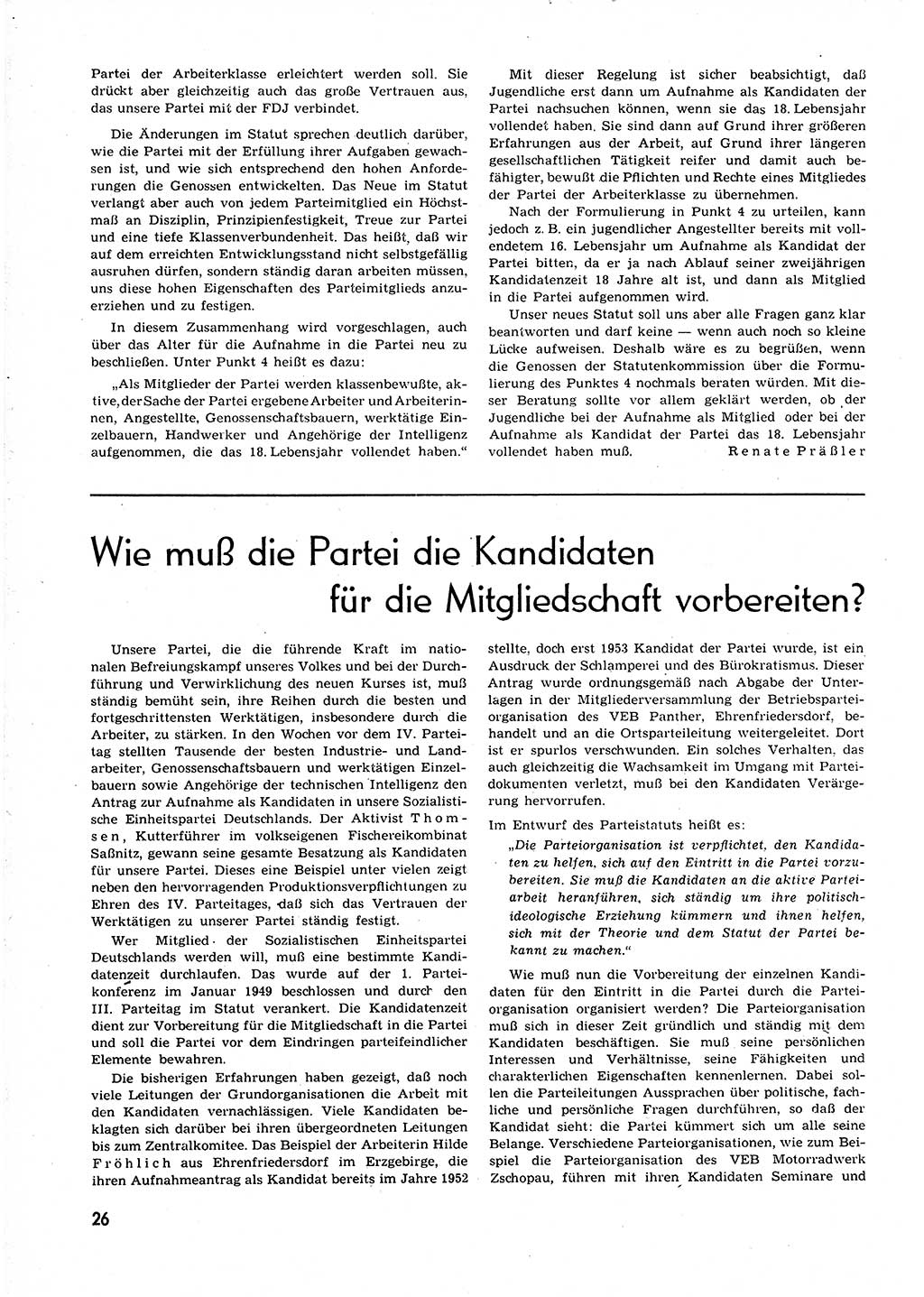 Neuer Weg (NW), Organ des Zentralkomitees (ZK) der SED (Sozialistische Einheitspartei Deutschlands) für alle Parteiarbeiter, 9. Jahrgang [Deutsche Demokratische Republik (DDR)] 1954, Heft 6/26 (NW ZK SED DDR 1954, H. 6/26)