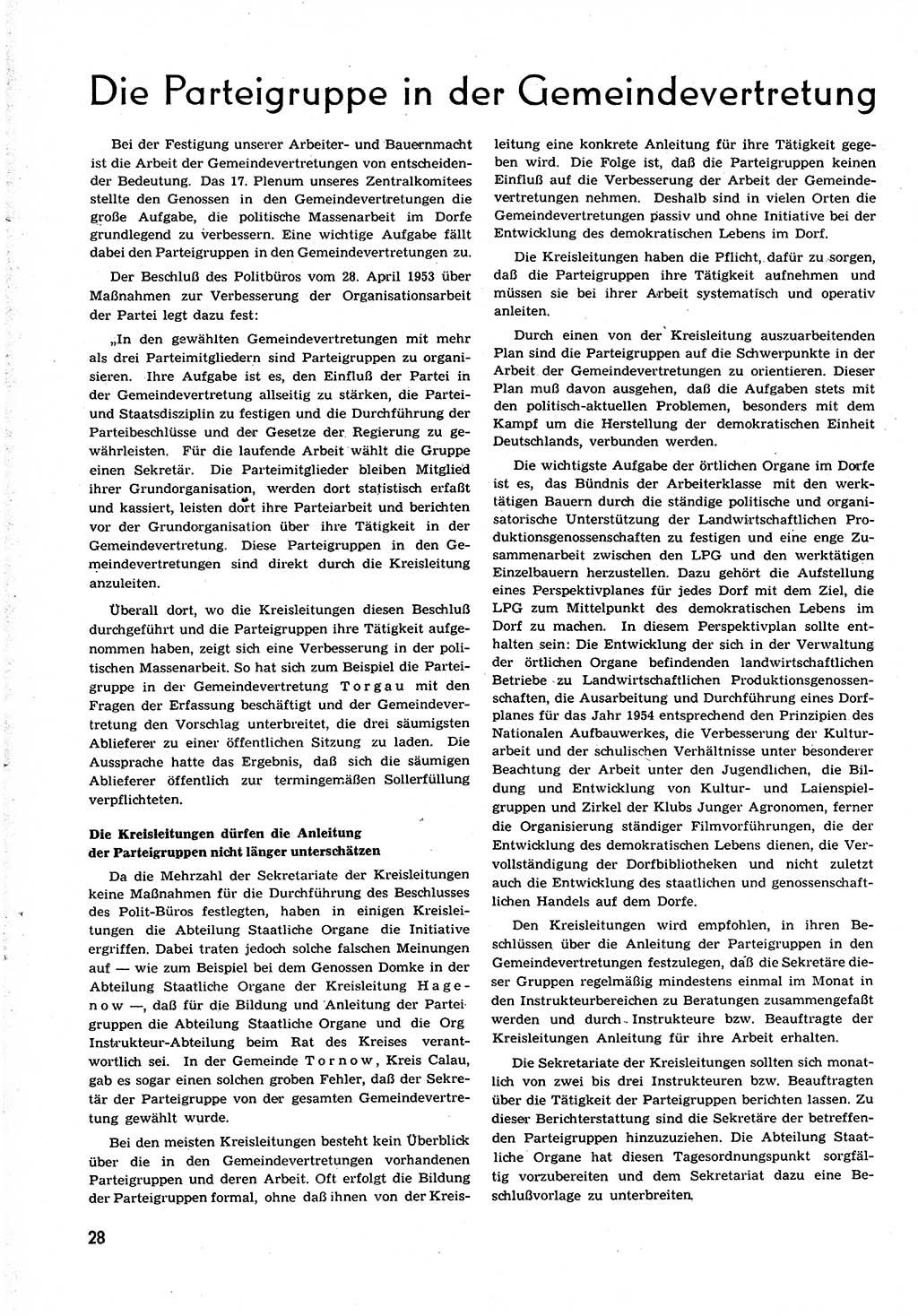Neuer Weg (NW), Organ des Zentralkomitees (ZK) der SED (Sozialistische Einheitspartei Deutschlands) für alle Parteiarbeiter, 9. Jahrgang [Deutsche Demokratische Republik (DDR)] 1954, Heft 6/28 (NW ZK SED DDR 1954, H. 6/28)