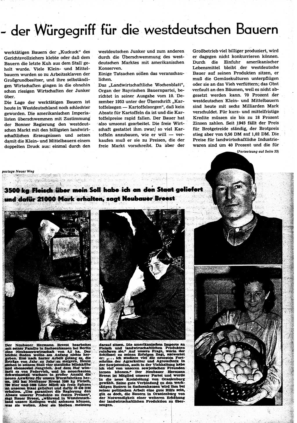 Neuer Weg (NW), Organ des Zentralkomitees (ZK) der SED (Sozialistische Einheitspartei Deutschlands) für alle Parteiarbeiter, 9. Jahrgang [Deutsche Demokratische Republik (DDR)] 1954, Heft 6/31 (NW ZK SED DDR 1954, H. 6/31)