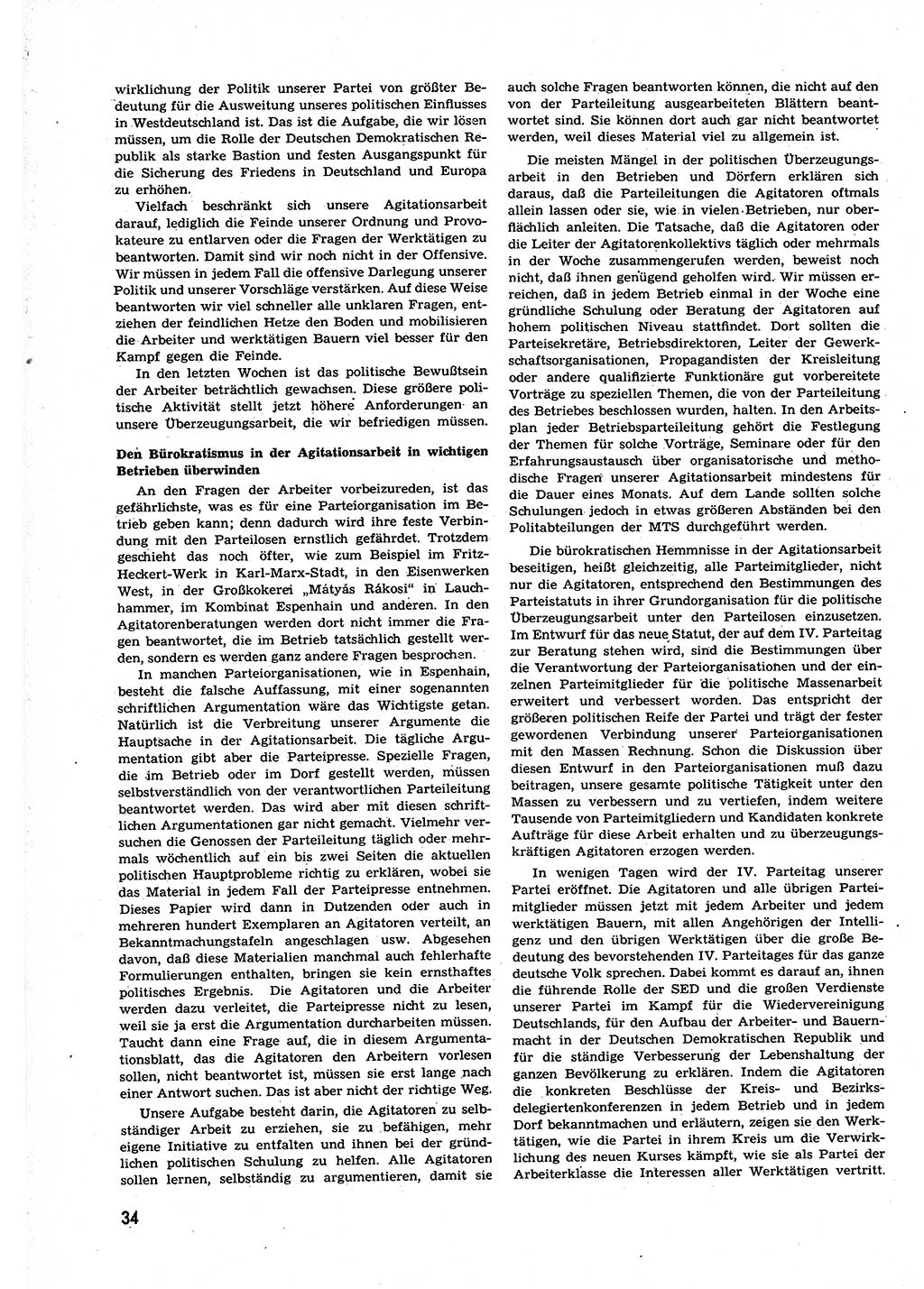 Neuer Weg (NW), Organ des Zentralkomitees (ZK) der SED (Sozialistische Einheitspartei Deutschlands) für alle Parteiarbeiter, 9. Jahrgang [Deutsche Demokratische Republik (DDR)] 1954, Heft 6/34 (NW ZK SED DDR 1954, H. 6/34)