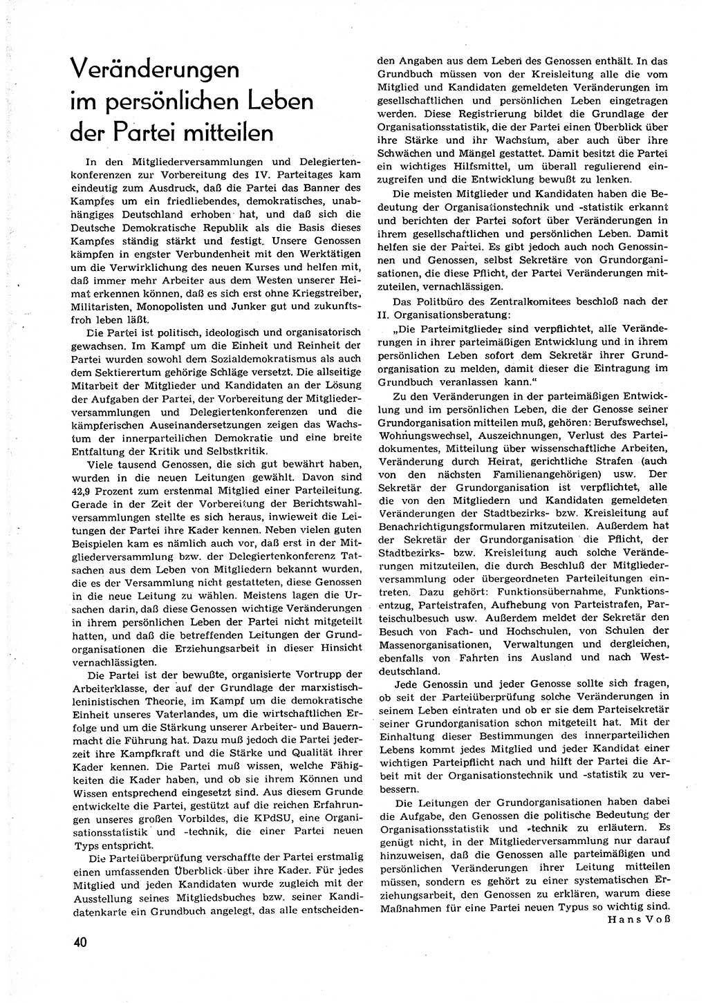 Neuer Weg (NW), Organ des Zentralkomitees (ZK) der SED (Sozialistische Einheitspartei Deutschlands) für alle Parteiarbeiter, 9. Jahrgang [Deutsche Demokratische Republik (DDR)] 1954, Heft 6/40 (NW ZK SED DDR 1954, H. 6/40)