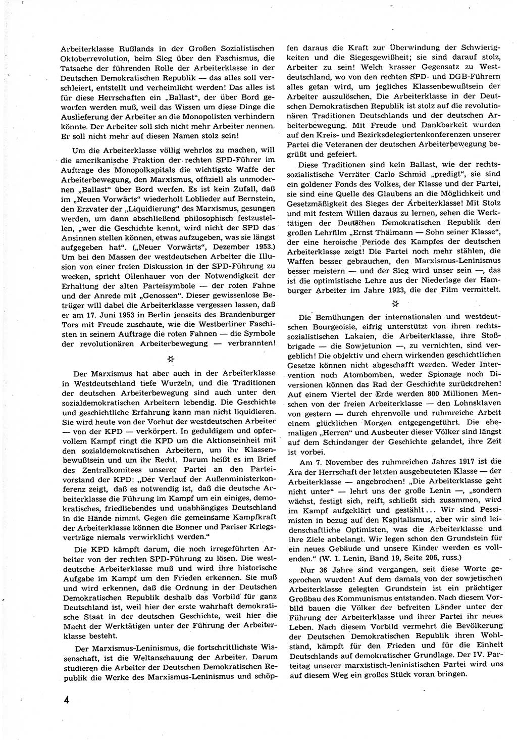 Neuer Weg (NW), Organ des Zentralkomitees (ZK) der SED (Sozialistische Einheitspartei Deutschlands) für alle Parteiarbeiter, 9. Jahrgang [Deutsche Demokratische Republik (DDR)] 1954, Heft 7/4 (NW ZK SED DDR 1954, H. 7/4)