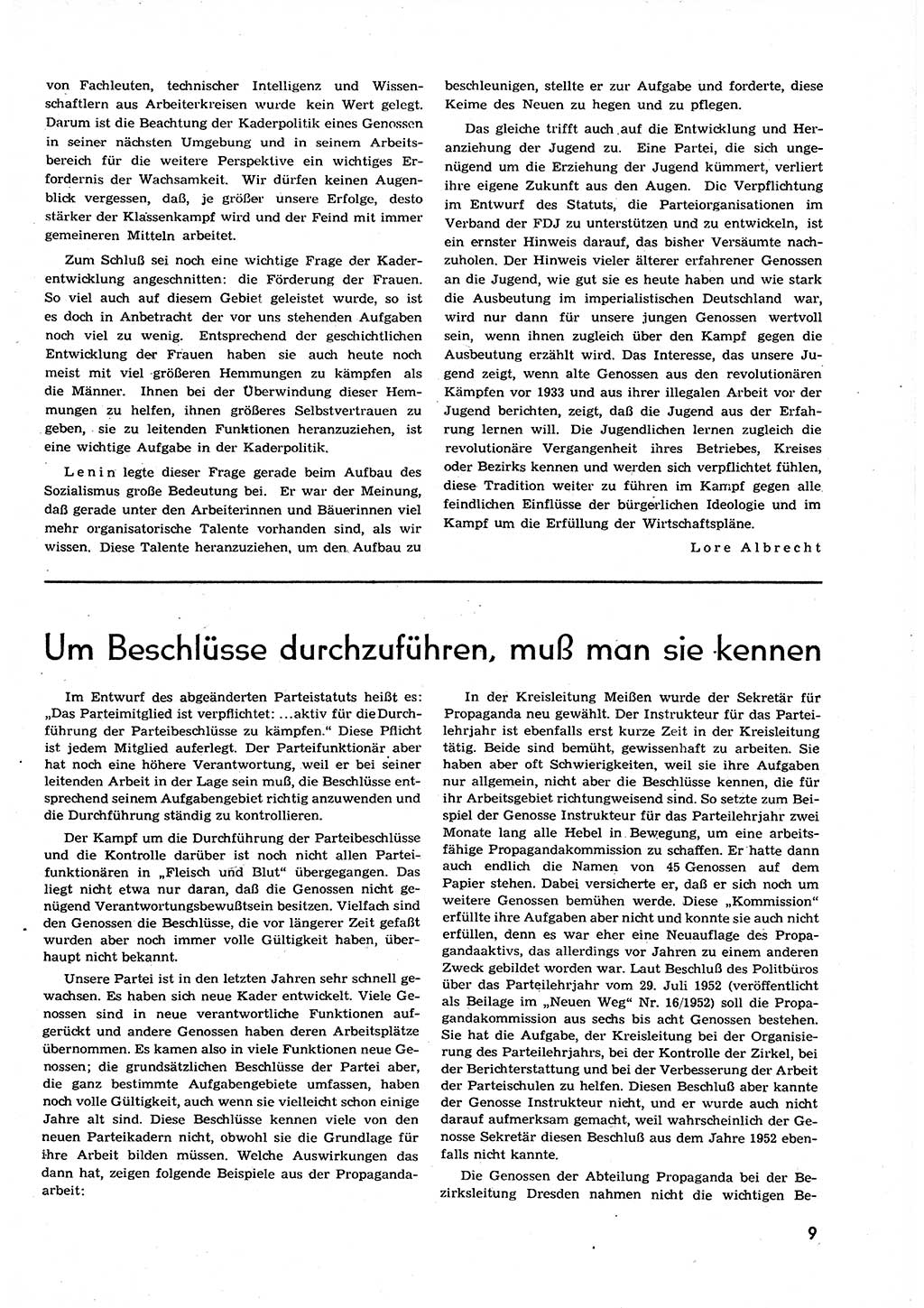 Neuer Weg (NW), Organ des Zentralkomitees (ZK) der SED (Sozialistische Einheitspartei Deutschlands) für alle Parteiarbeiter, 9. Jahrgang [Deutsche Demokratische Republik (DDR)] 1954, Heft 7/9 (NW ZK SED DDR 1954, H. 7/9)
