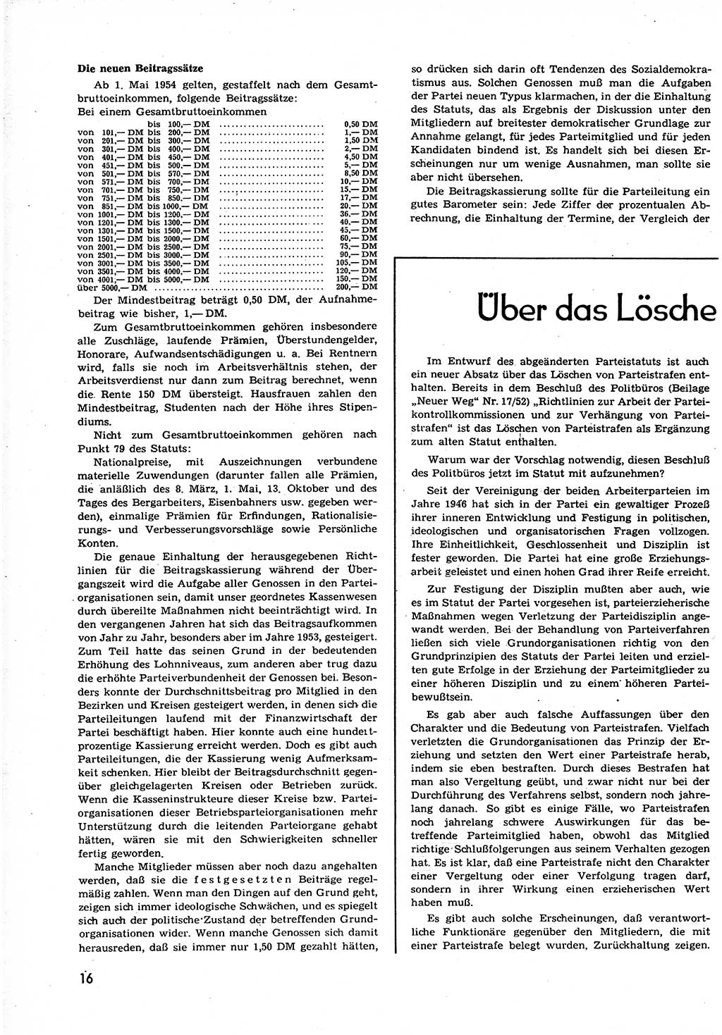 Neuer Weg (NW), Organ des Zentralkomitees (ZK) der SED (Sozialistische Einheitspartei Deutschlands) für alle Parteiarbeiter, 9. Jahrgang [Deutsche Demokratische Republik (DDR)] 1954, Heft 7/16 (NW ZK SED DDR 1954, H. 7/16)
