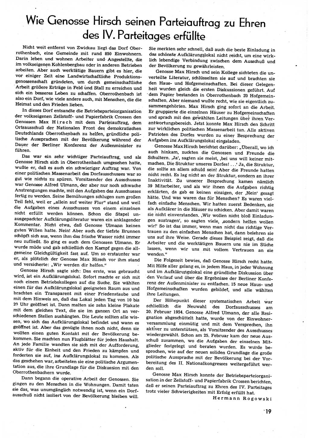Neuer Weg (NW), Organ des Zentralkomitees (ZK) der SED (Sozialistische Einheitspartei Deutschlands) für alle Parteiarbeiter, 9. Jahrgang [Deutsche Demokratische Republik (DDR)] 1954, Heft 7/19 (NW ZK SED DDR 1954, H. 7/19)