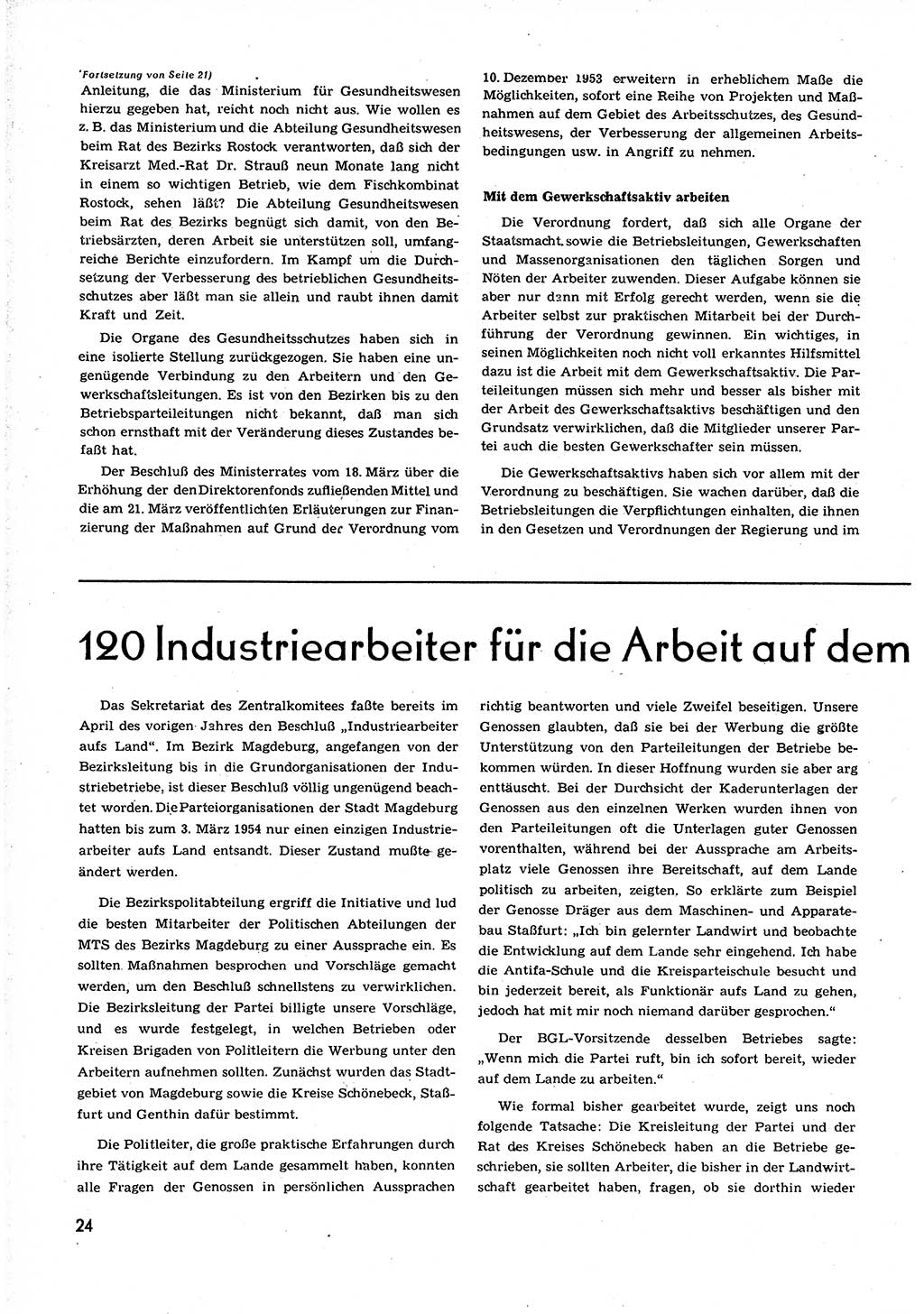 Neuer Weg (NW), Organ des Zentralkomitees (ZK) der SED (Sozialistische Einheitspartei Deutschlands) für alle Parteiarbeiter, 9. Jahrgang [Deutsche Demokratische Republik (DDR)] 1954, Heft 7/24 (NW ZK SED DDR 1954, H. 7/24)