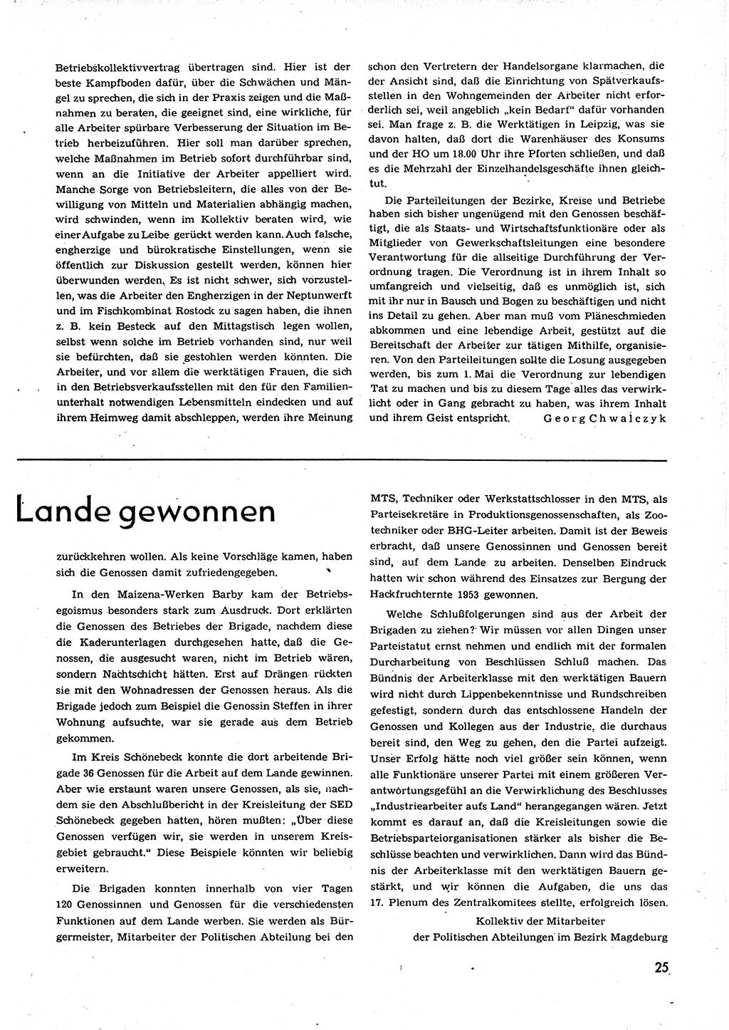 Neuer Weg (NW), Organ des Zentralkomitees (ZK) der SED (Sozialistische Einheitspartei Deutschlands) für alle Parteiarbeiter, 9. Jahrgang [Deutsche Demokratische Republik (DDR)] 1954, Heft 7/25 (NW ZK SED DDR 1954, H. 7/25)