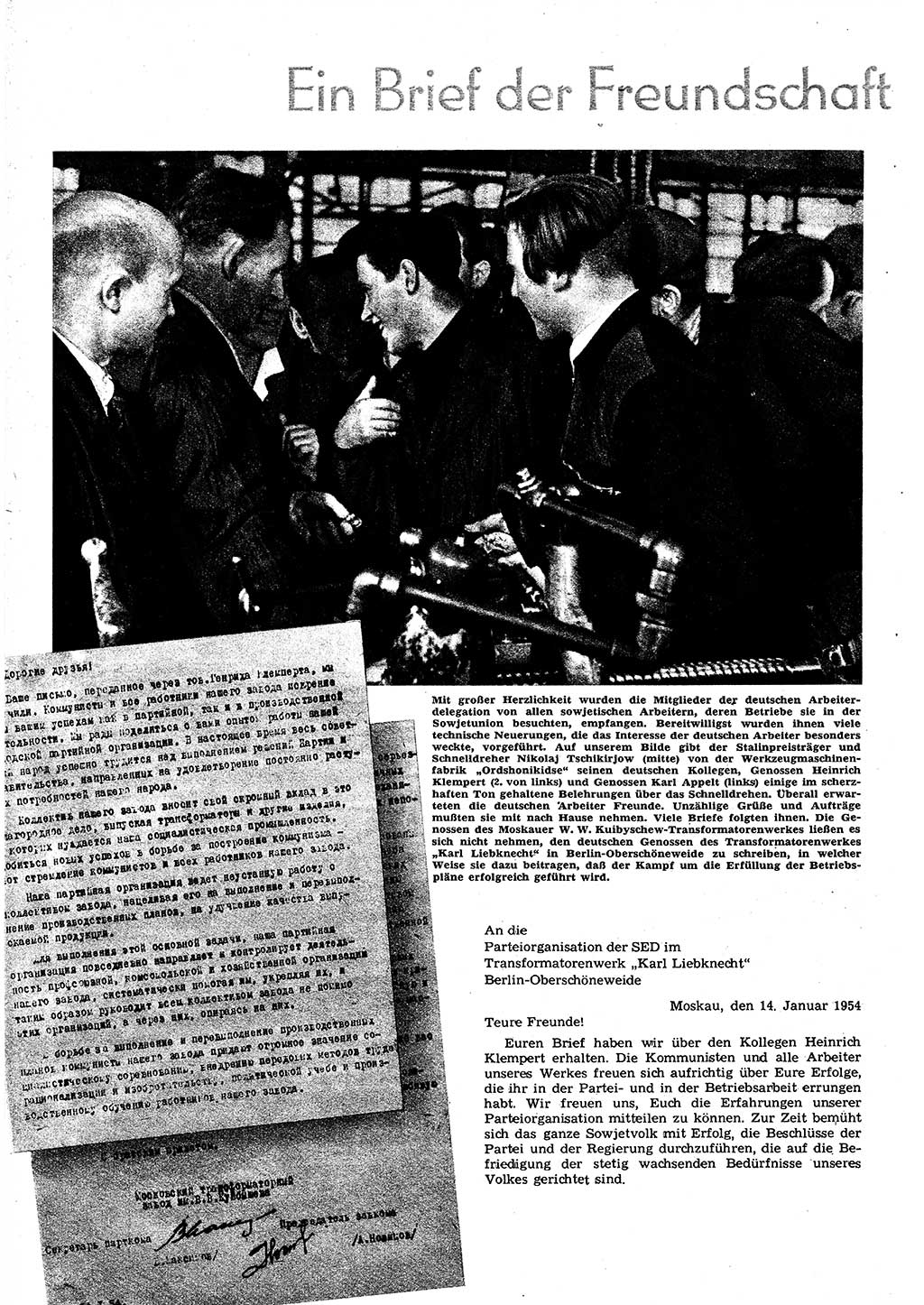 Neuer Weg (NW), Organ des Zentralkomitees (ZK) der SED (Sozialistische Einheitspartei Deutschlands) für alle Parteiarbeiter, 9. Jahrgang [Deutsche Demokratische Republik (DDR)] 1954, Heft 7/26 (NW ZK SED DDR 1954, H. 7/26)