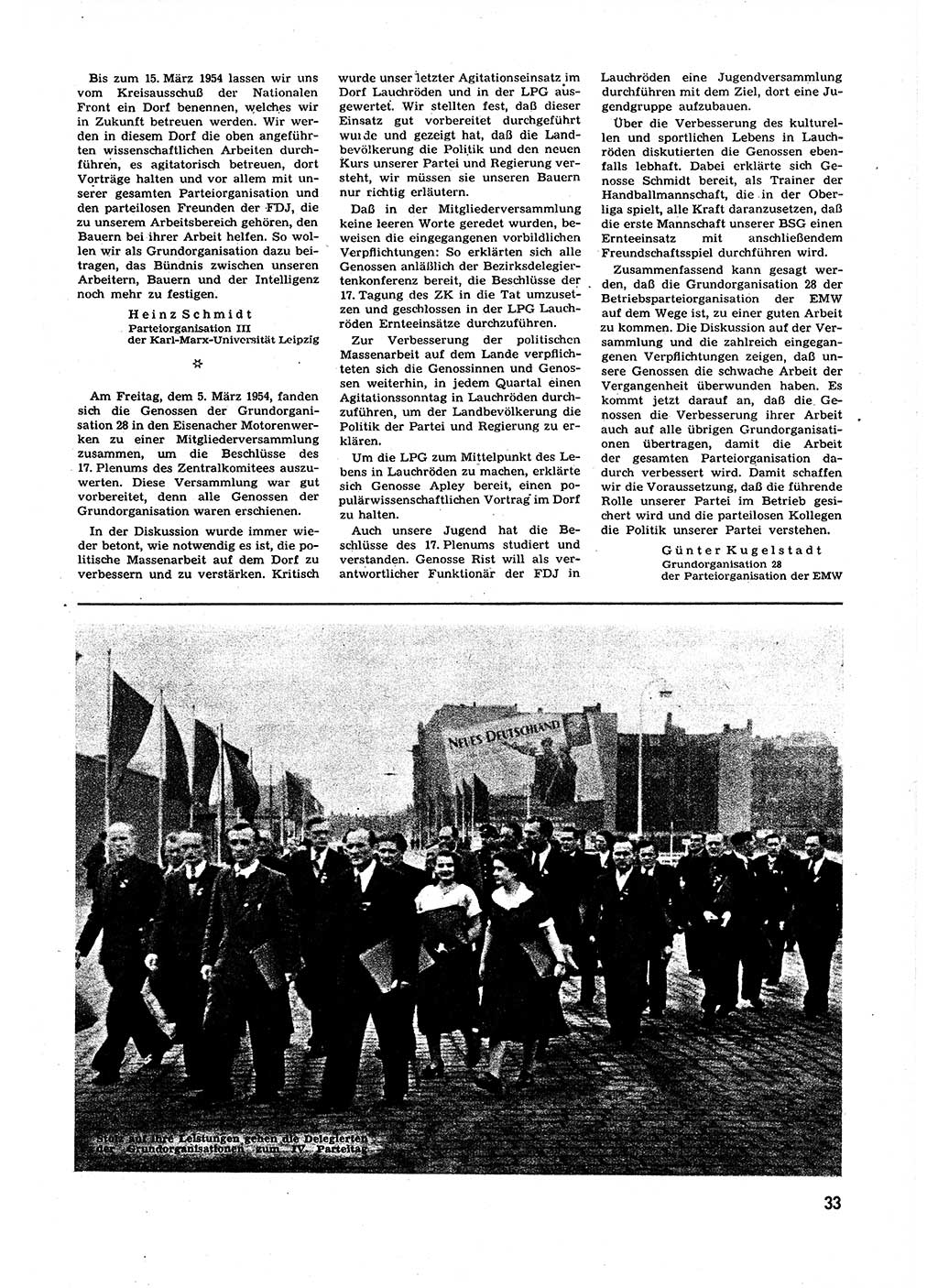 Neuer Weg (NW), Organ des Zentralkomitees (ZK) der SED (Sozialistische Einheitspartei Deutschlands) für alle Parteiarbeiter, 9. Jahrgang [Deutsche Demokratische Republik (DDR)] 1954, Heft 7/33 (NW ZK SED DDR 1954, H. 7/33)