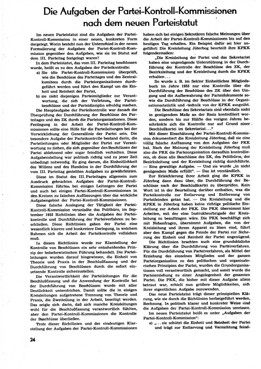 Neuer Weg (NW), Organ des Zentralkomitees (ZK) der SED (Sozialistische Einheitspartei Deutschlands) für alle Parteiarbeiter, 9. Jahrgang [Deutsche Demokratische Republik (DDR)] 1954, Heft 8/24 (NW ZK SED DDR 1954, H. 8/24)