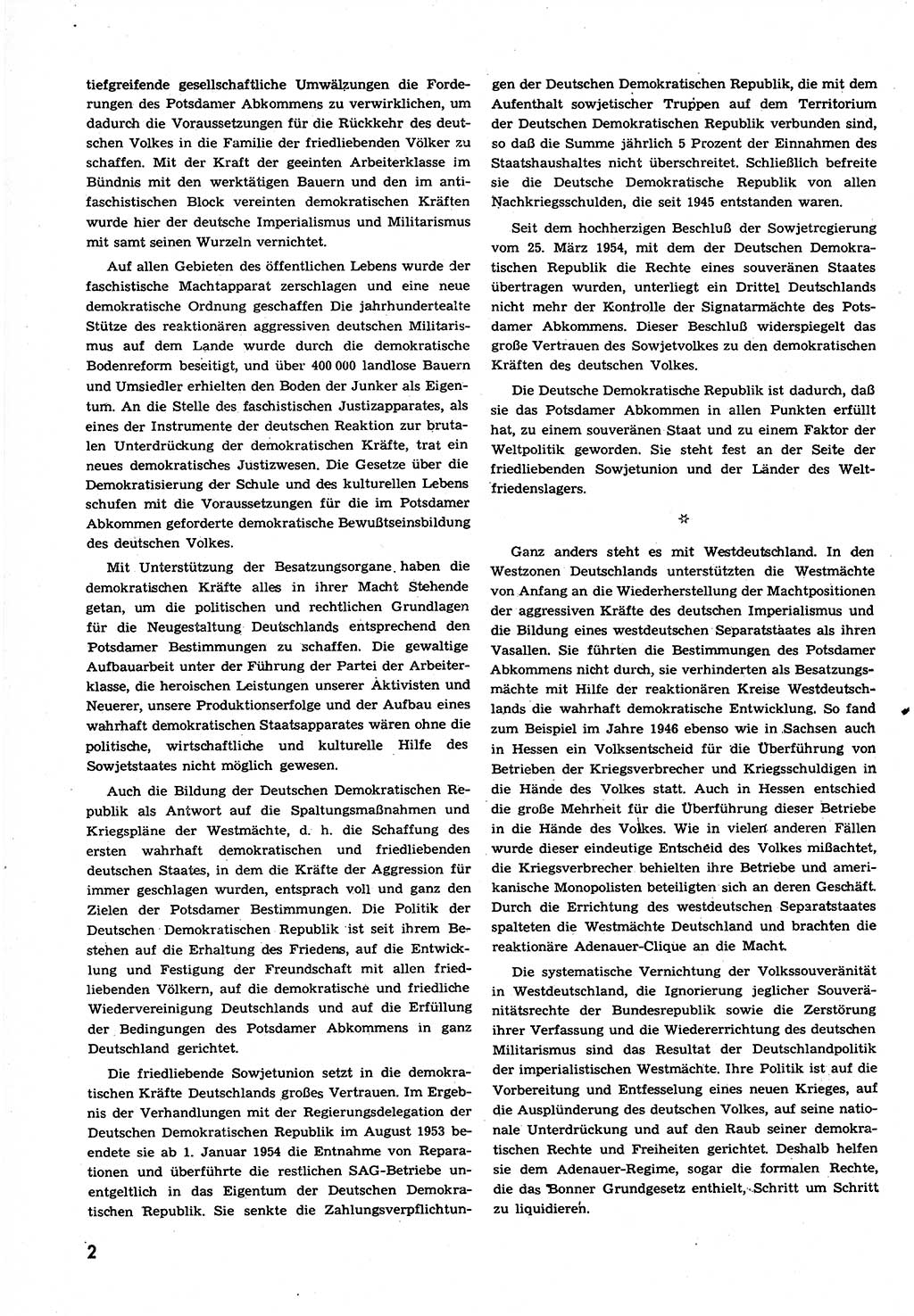 Neuer Weg (NW), Organ des Zentralkomitees (ZK) der SED (Sozialistische Einheitspartei Deutschlands) für alle Parteiarbeiter, 9. Jahrgang [Deutsche Demokratische Republik (DDR)] 1954, Heft 9/2 (NW ZK SED DDR 1954, H. 9/2)