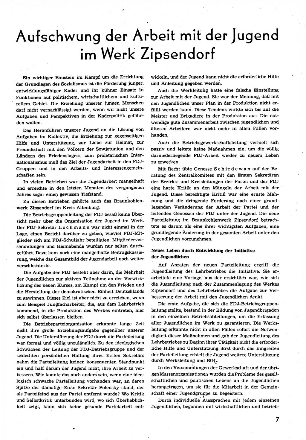 Neuer Weg (NW), Organ des Zentralkomitees (ZK) der SED (Sozialistische Einheitspartei Deutschlands) für alle Parteiarbeiter, 9. Jahrgang [Deutsche Demokratische Republik (DDR)] 1954, Heft 9/7 (NW ZK SED DDR 1954, H. 9/7)