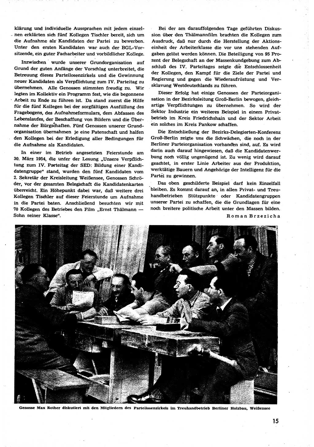 Neuer Weg (NW), Organ des Zentralkomitees (ZK) der SED (Sozialistische Einheitspartei Deutschlands) für alle Parteiarbeiter, 9. Jahrgang [Deutsche Demokratische Republik (DDR)] 1954, Heft 9/15 (NW ZK SED DDR 1954, H. 9/15)