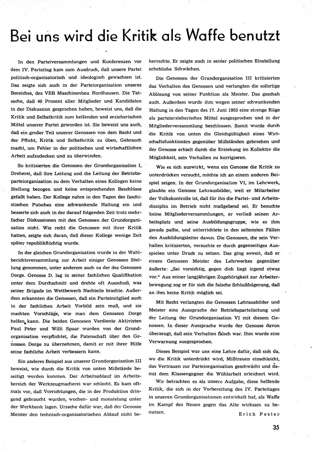 Neuer Weg (NW), Organ des Zentralkomitees (ZK) der SED (Sozialistische Einheitspartei Deutschlands) für alle Parteiarbeiter, 9. Jahrgang [Deutsche Demokratische Republik (DDR)] 1954, Heft 9/35 (NW ZK SED DDR 1954, H. 9/35)