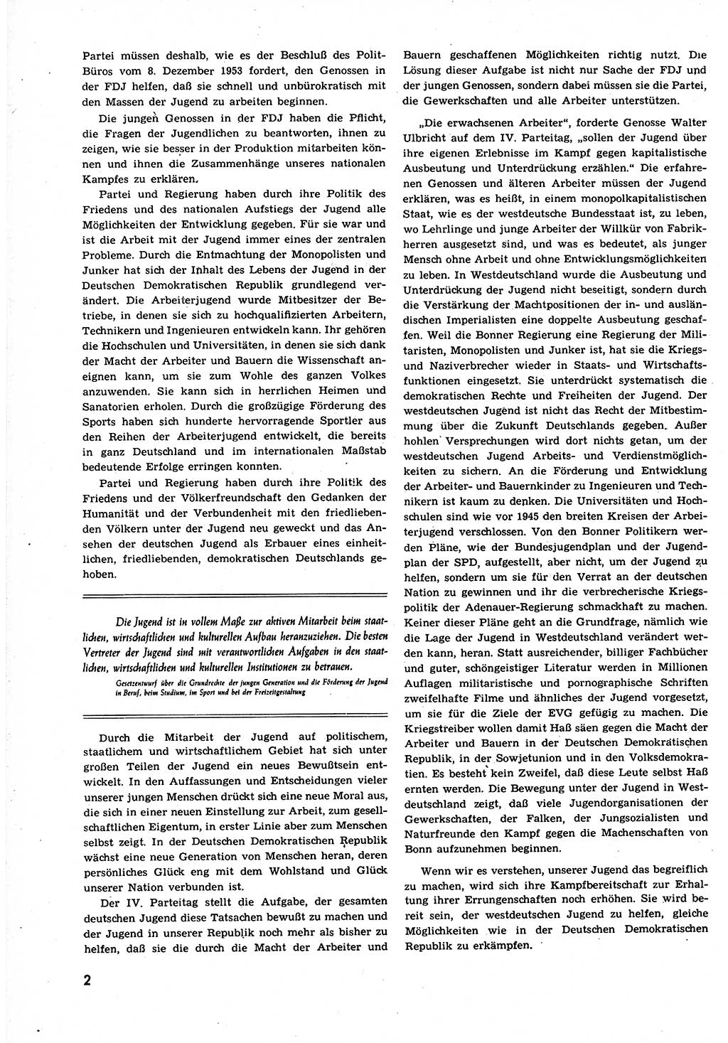 Neuer Weg (NW), Organ des Zentralkomitees (ZK) der SED (Sozialistische Einheitspartei Deutschlands) für alle Parteiarbeiter, 9. Jahrgang [Deutsche Demokratische Republik (DDR)] 1954, Heft 10/2 (NW ZK SED DDR 1954, H. 10/2)