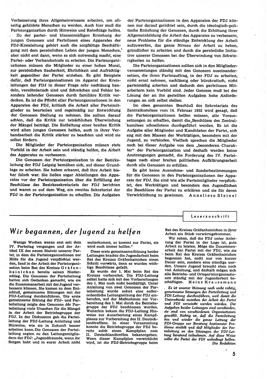 Neuer Weg (NW), Organ des Zentralkomitees (ZK) der SED (Sozialistische Einheitspartei Deutschlands) für alle Parteiarbeiter, 9. Jahrgang [Deutsche Demokratische Republik (DDR)] 1954, Heft 10/5 (NW ZK SED DDR 1954, H. 10/5)