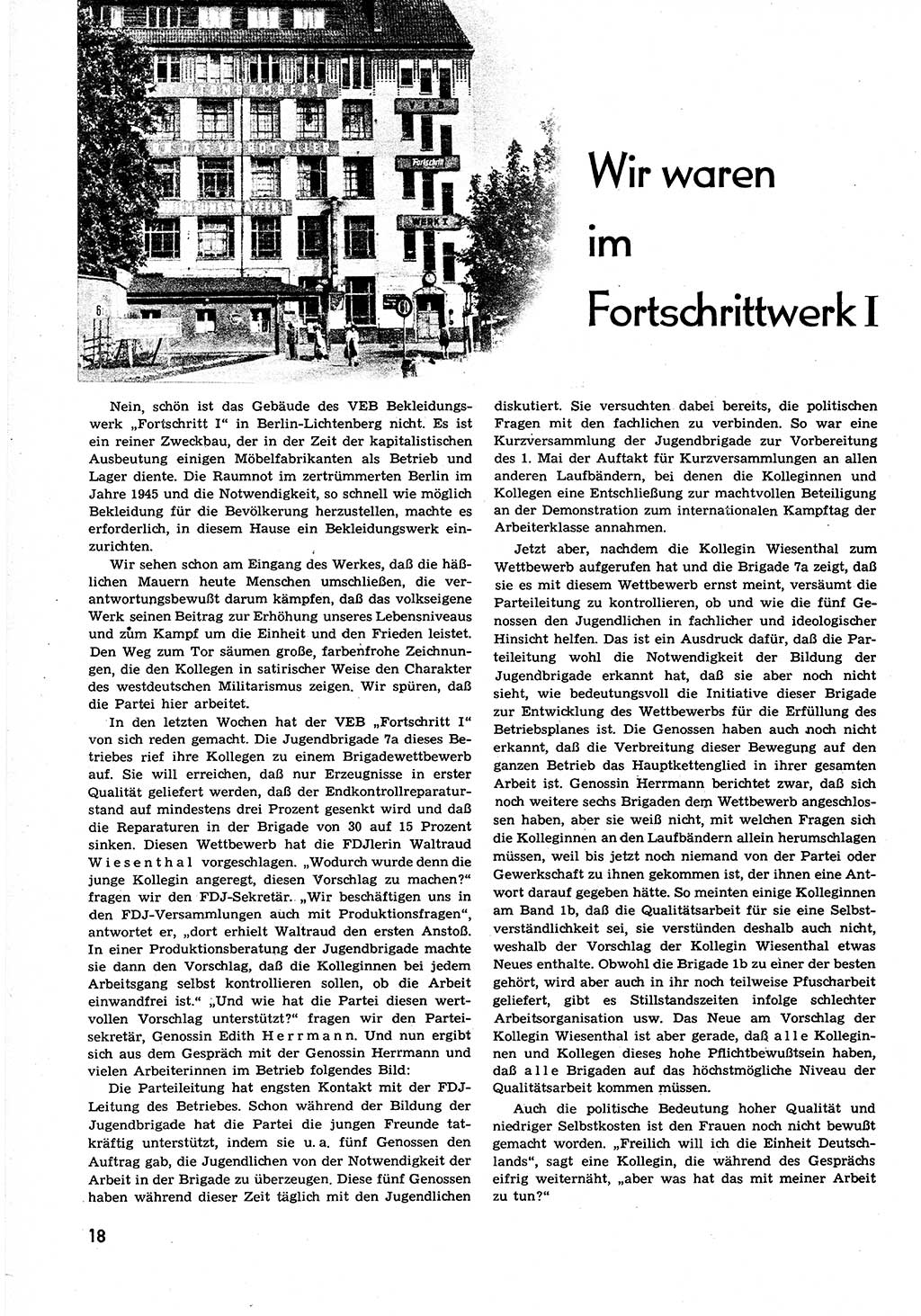 Neuer Weg (NW), Organ des Zentralkomitees (ZK) der SED (Sozialistische Einheitspartei Deutschlands) für alle Parteiarbeiter, 9. Jahrgang [Deutsche Demokratische Republik (DDR)] 1954, Heft 10/18 (NW ZK SED DDR 1954, H. 10/18)