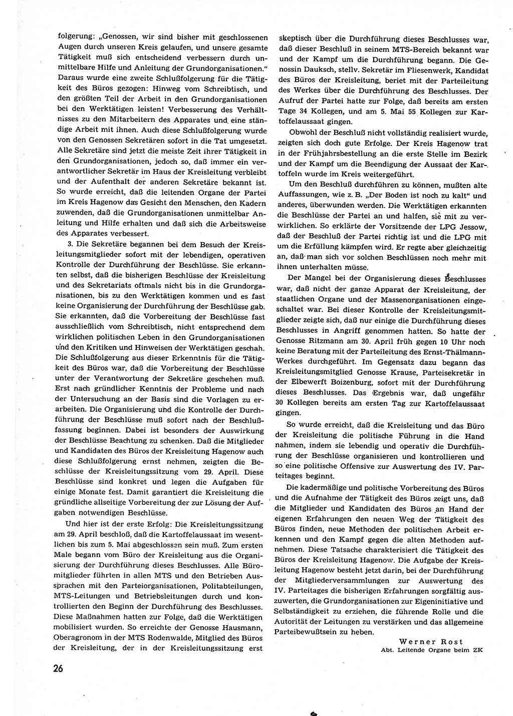 Neuer Weg (NW), Organ des Zentralkomitees (ZK) der SED (Sozialistische Einheitspartei Deutschlands) für alle Parteiarbeiter, 9. Jahrgang [Deutsche Demokratische Republik (DDR)] 1954, Heft 10/26 (NW ZK SED DDR 1954, H. 10/26)