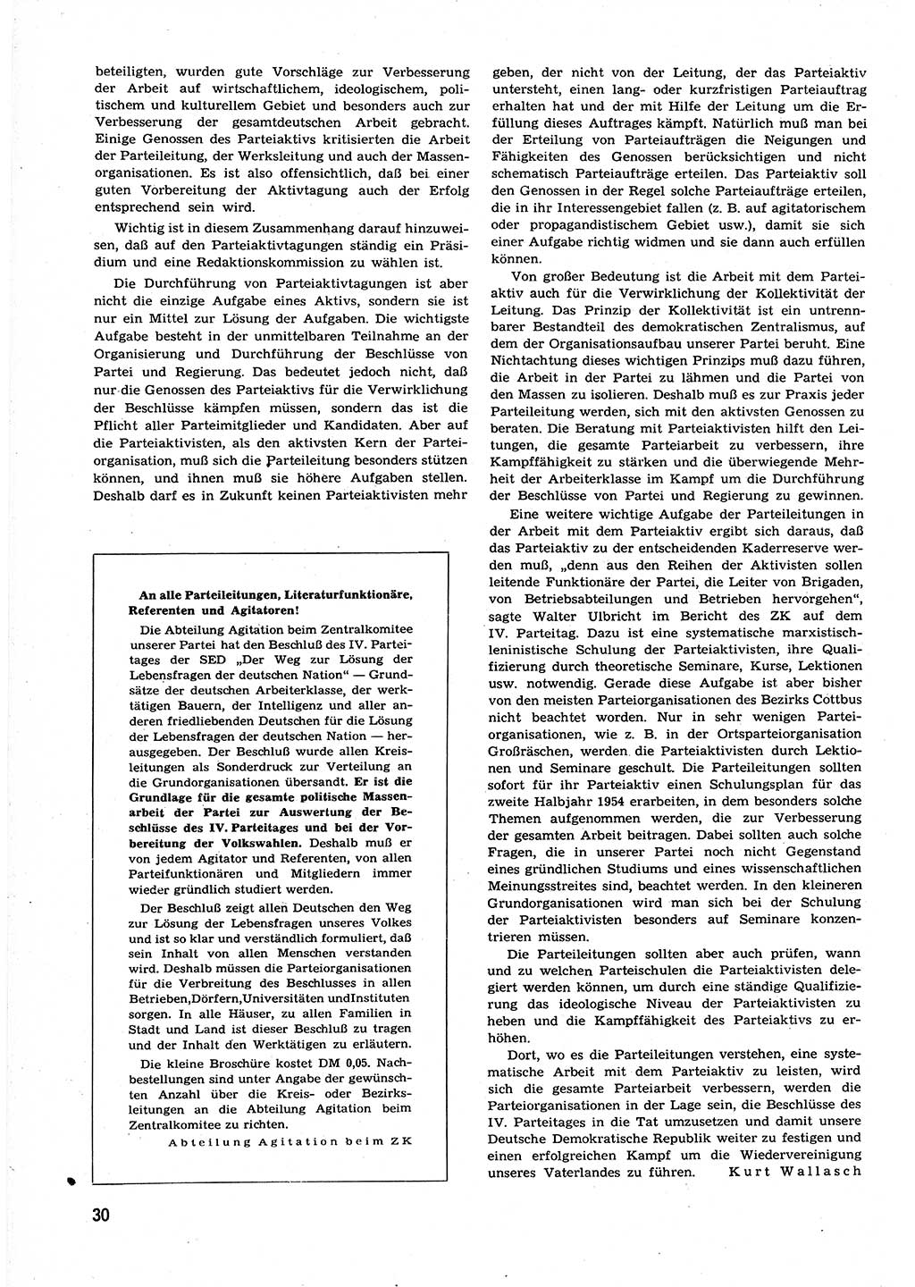 Neuer Weg (NW), Organ des Zentralkomitees (ZK) der SED (Sozialistische Einheitspartei Deutschlands) für alle Parteiarbeiter, 9. Jahrgang [Deutsche Demokratische Republik (DDR)] 1954, Heft 10/30 (NW ZK SED DDR 1954, H. 10/30)