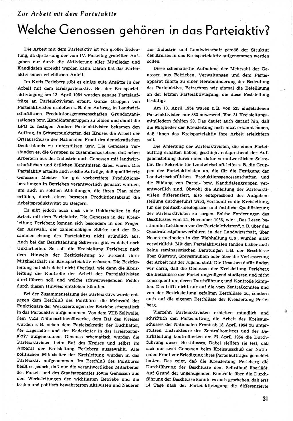 Neuer Weg (NW), Organ des Zentralkomitees (ZK) der SED (Sozialistische Einheitspartei Deutschlands) für alle Parteiarbeiter, 9. Jahrgang [Deutsche Demokratische Republik (DDR)] 1954, Heft 10/31 (NW ZK SED DDR 1954, H. 10/31)