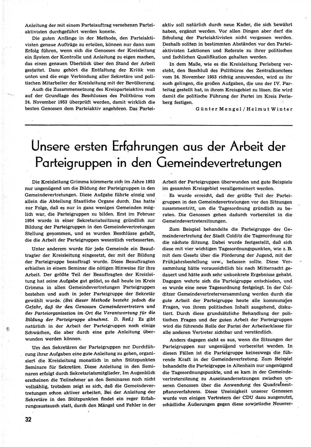 Neuer Weg (NW), Organ des Zentralkomitees (ZK) der SED (Sozialistische Einheitspartei Deutschlands) für alle Parteiarbeiter, 9. Jahrgang [Deutsche Demokratische Republik (DDR)] 1954, Heft 10/32 (NW ZK SED DDR 1954, H. 10/32)