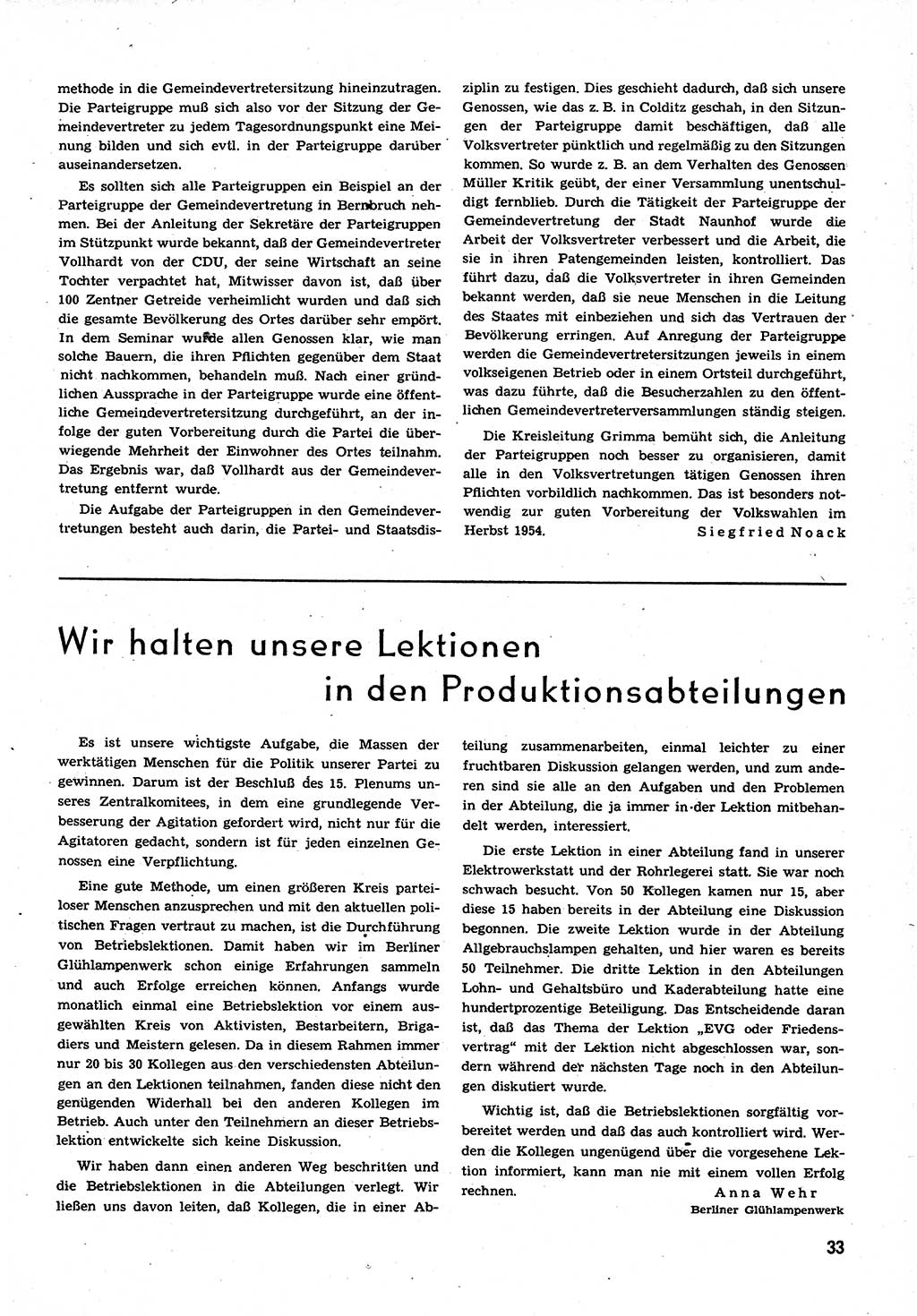 Neuer Weg (NW), Organ des Zentralkomitees (ZK) der SED (Sozialistische Einheitspartei Deutschlands) für alle Parteiarbeiter, 9. Jahrgang [Deutsche Demokratische Republik (DDR)] 1954, Heft 10/33 (NW ZK SED DDR 1954, H. 10/33)