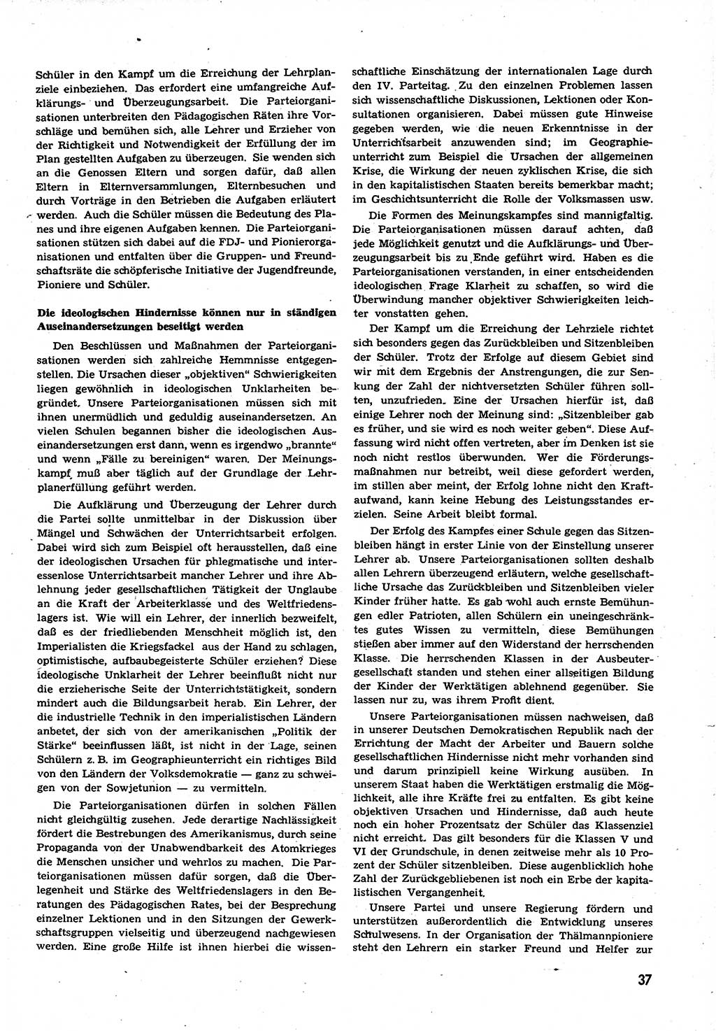 Neuer Weg (NW), Organ des Zentralkomitees (ZK) der SED (Sozialistische Einheitspartei Deutschlands) für alle Parteiarbeiter, 9. Jahrgang [Deutsche Demokratische Republik (DDR)] 1954, Heft 10/37 (NW ZK SED DDR 1954, H. 10/37)