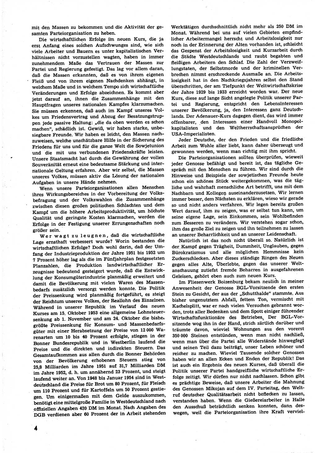 Neuer Weg (NW), Organ des Zentralkomitees (ZK) der SED (Sozialistische Einheitspartei Deutschlands) für alle Parteiarbeiter, 9. Jahrgang [Deutsche Demokratische Republik (DDR)] 1954, Heft 11/4 (NW ZK SED DDR 1954, H. 11/4)