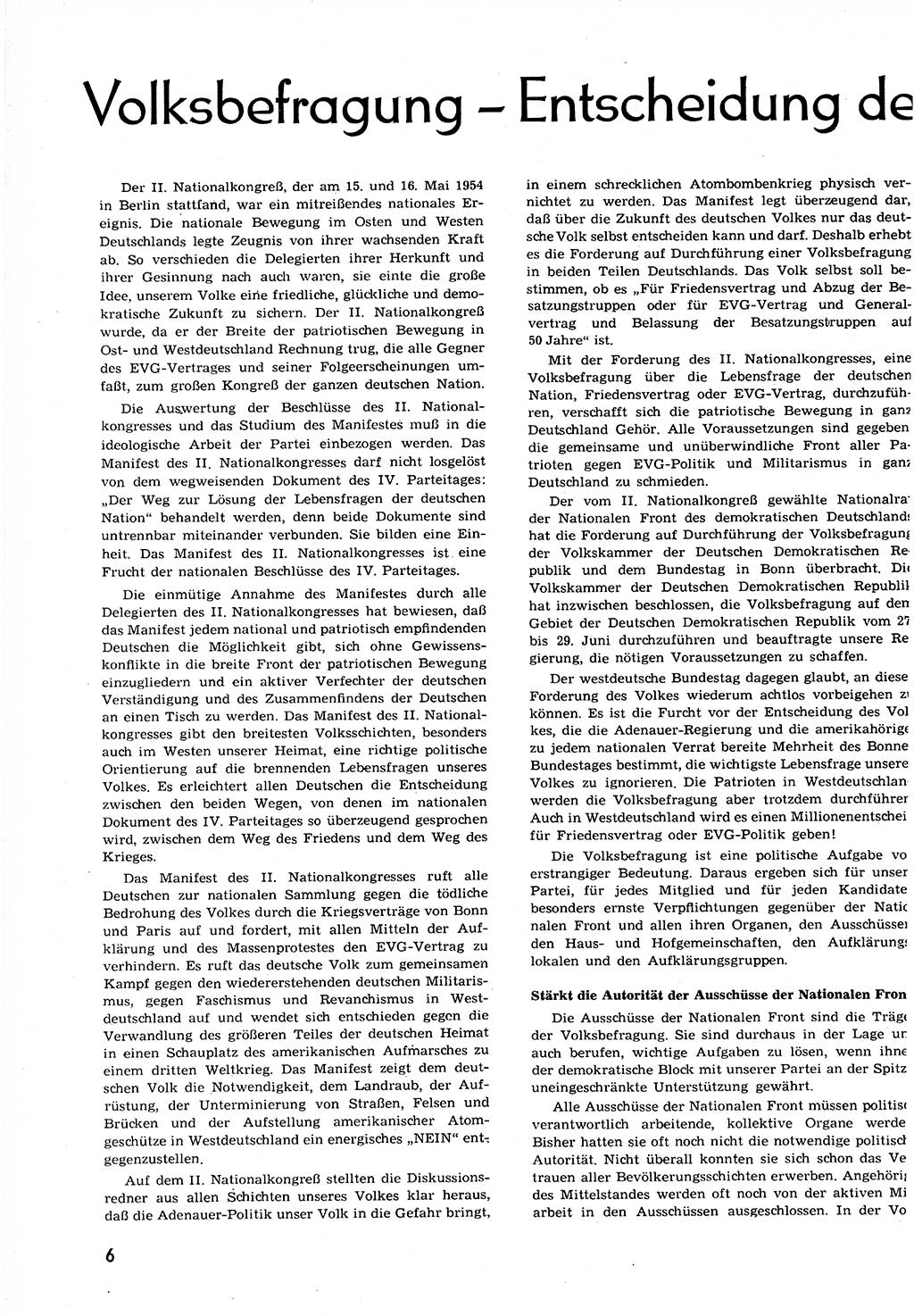 Neuer Weg (NW), Organ des Zentralkomitees (ZK) der SED (Sozialistische Einheitspartei Deutschlands) für alle Parteiarbeiter, 9. Jahrgang [Deutsche Demokratische Republik (DDR)] 1954, Heft 11/6 (NW ZK SED DDR 1954, H. 11/6)