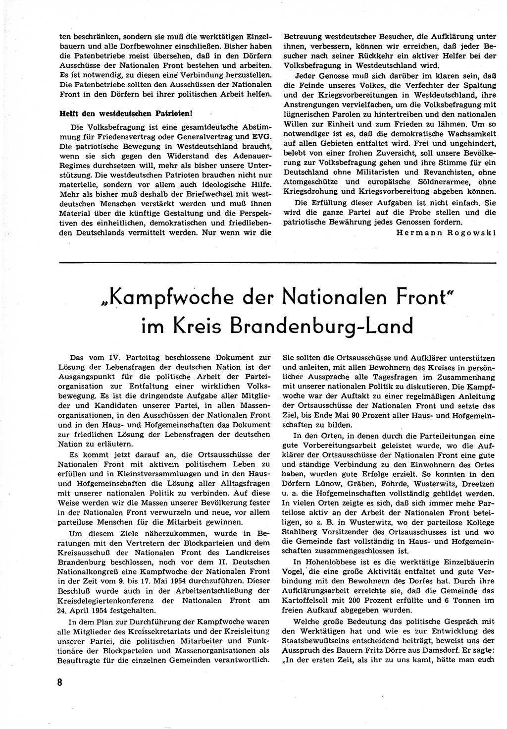 Neuer Weg (NW), Organ des Zentralkomitees (ZK) der SED (Sozialistische Einheitspartei Deutschlands) für alle Parteiarbeiter, 9. Jahrgang [Deutsche Demokratische Republik (DDR)] 1954, Heft 11/8 (NW ZK SED DDR 1954, H. 11/8)