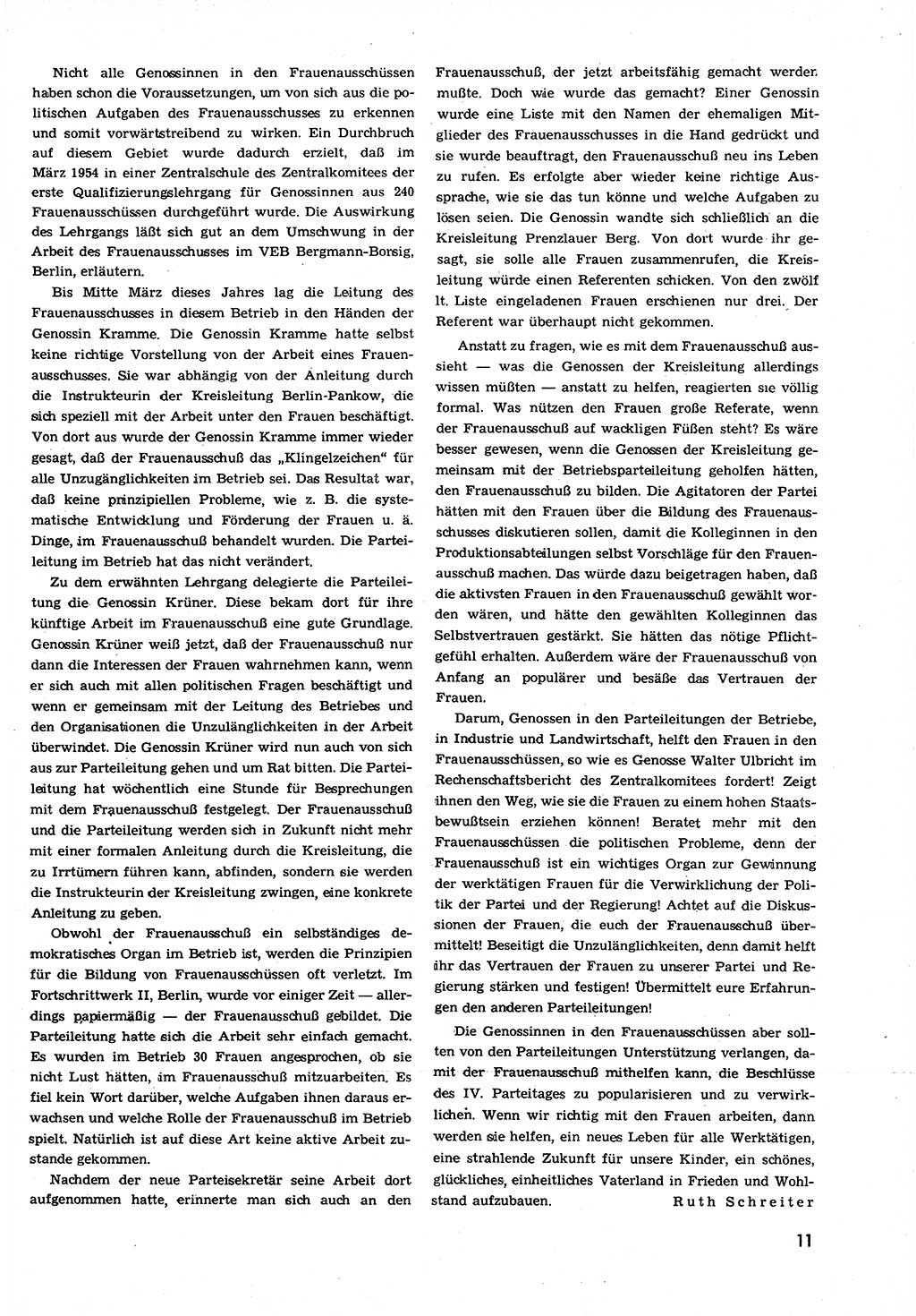 Neuer Weg (NW), Organ des Zentralkomitees (ZK) der SED (Sozialistische Einheitspartei Deutschlands) für alle Parteiarbeiter, 9. Jahrgang [Deutsche Demokratische Republik (DDR)] 1954, Heft 11/11 (NW ZK SED DDR 1954, H. 11/11)