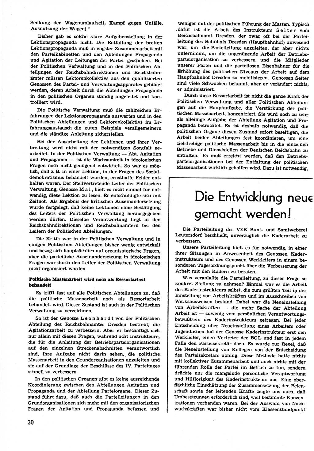 Neuer Weg (NW), Organ des Zentralkomitees (ZK) der SED (Sozialistische Einheitspartei Deutschlands) für alle Parteiarbeiter, 9. Jahrgang [Deutsche Demokratische Republik (DDR)] 1954, Heft 11/30 (NW ZK SED DDR 1954, H. 11/30)