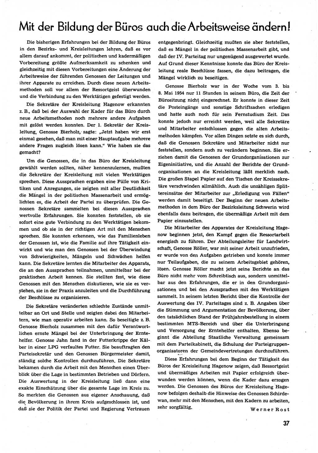 Neuer Weg (NW), Organ des Zentralkomitees (ZK) der SED (Sozialistische Einheitspartei Deutschlands) für alle Parteiarbeiter, 9. Jahrgang [Deutsche Demokratische Republik (DDR)] 1954, Heft 11/37 (NW ZK SED DDR 1954, H. 11/37)