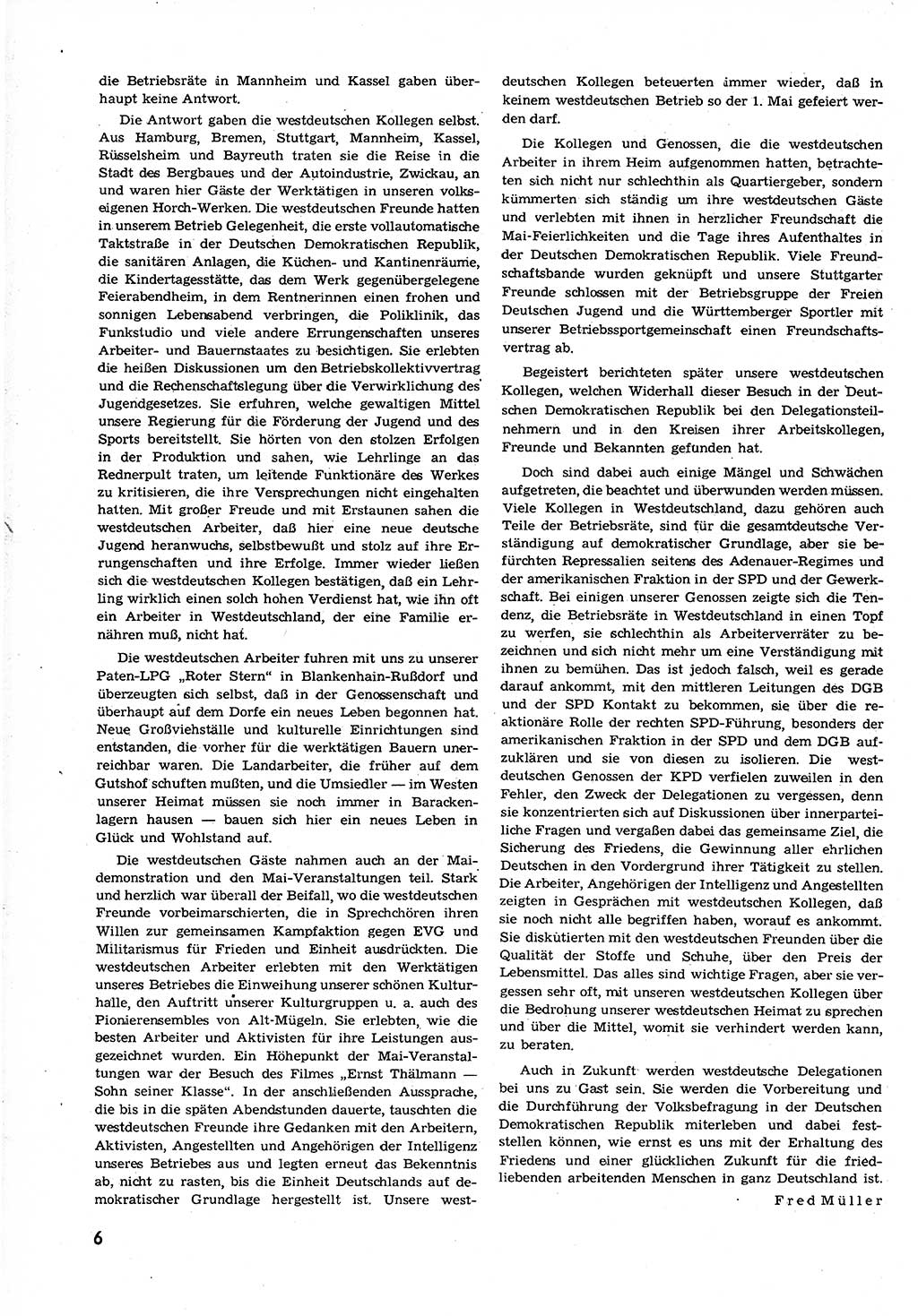 Neuer Weg (NW), Organ des Zentralkomitees (ZK) der SED (Sozialistische Einheitspartei Deutschlands) für alle Parteiarbeiter, 9. Jahrgang [Deutsche Demokratische Republik (DDR)] 1954, Heft 12/6 (NW ZK SED DDR 1954, H. 12/6)