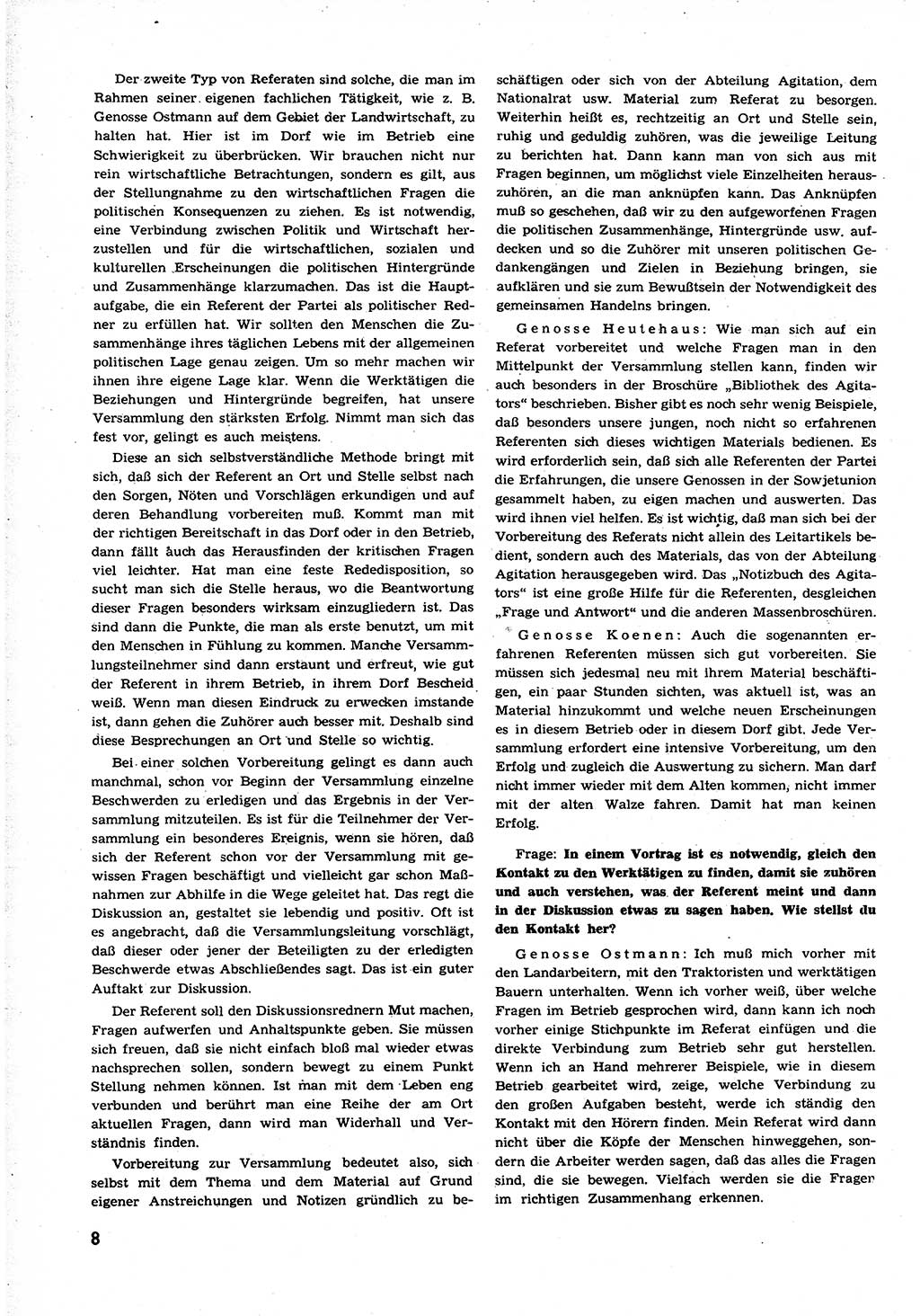 Neuer Weg (NW), Organ des Zentralkomitees (ZK) der SED (Sozialistische Einheitspartei Deutschlands) für alle Parteiarbeiter, 9. Jahrgang [Deutsche Demokratische Republik (DDR)] 1954, Heft 12/8 (NW ZK SED DDR 1954, H. 12/8)