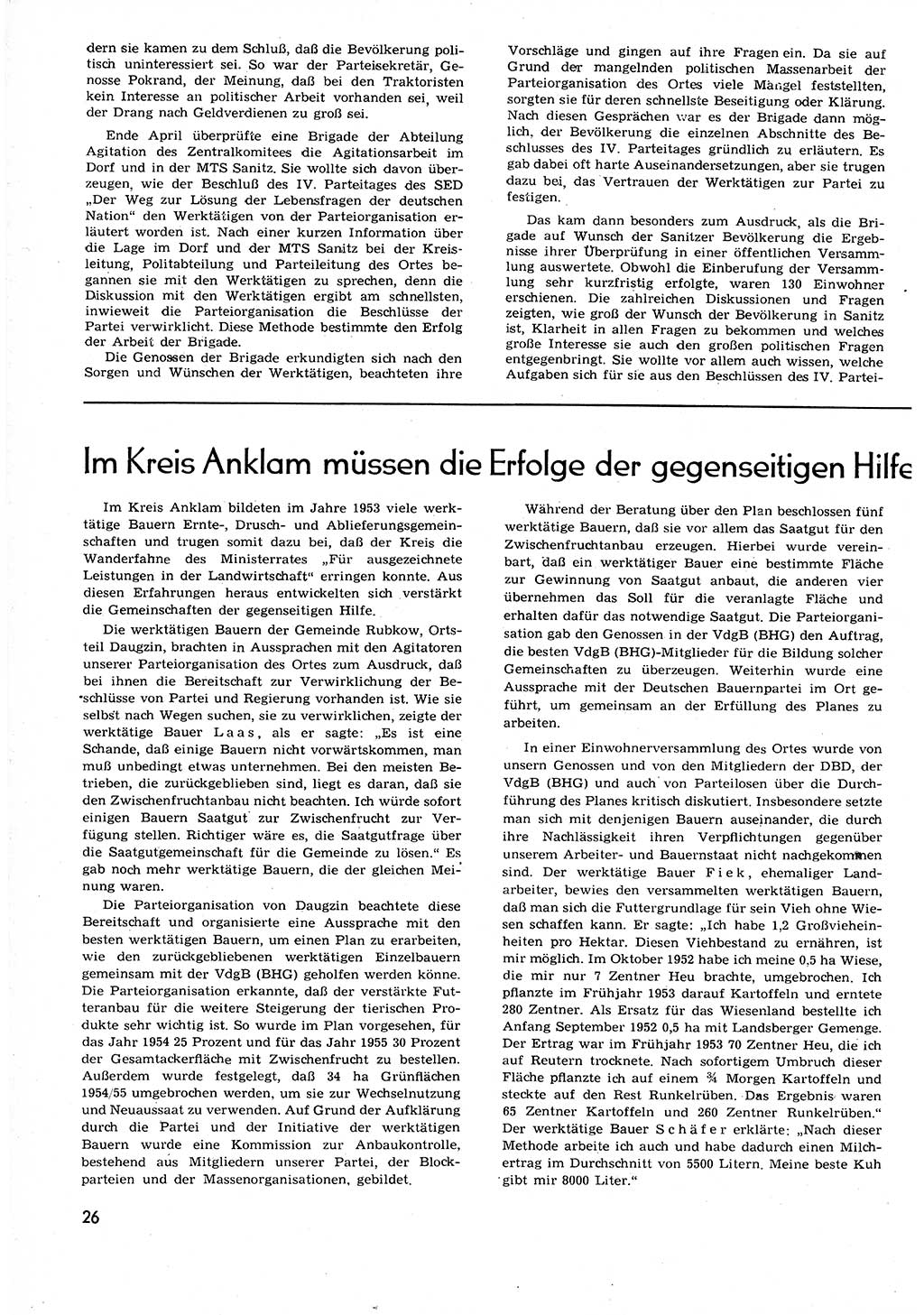 Neuer Weg (NW), Organ des Zentralkomitees (ZK) der SED (Sozialistische Einheitspartei Deutschlands) für alle Parteiarbeiter, 9. Jahrgang [Deutsche Demokratische Republik (DDR)] 1954, Heft 12/26 (NW ZK SED DDR 1954, H. 12/26)