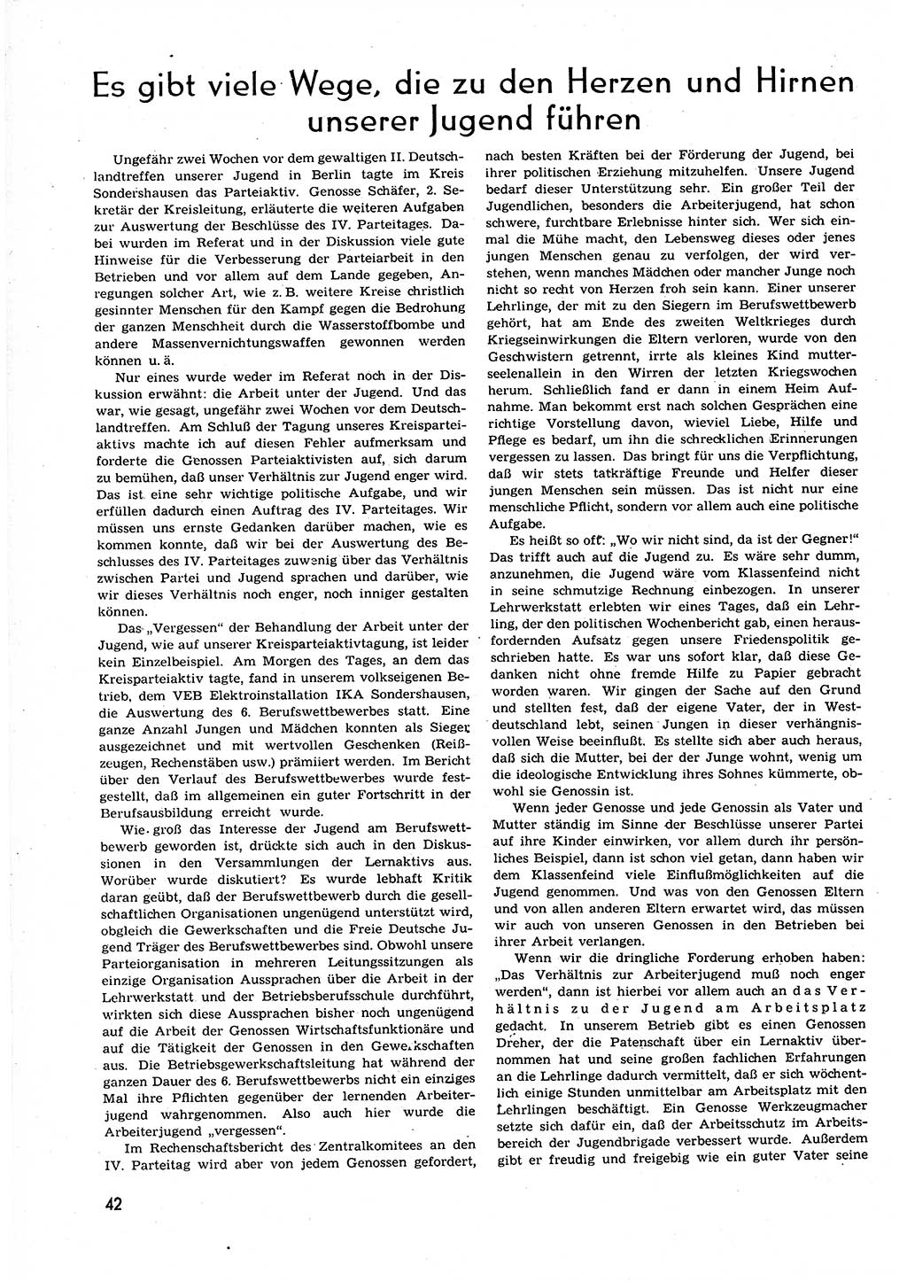 Neuer Weg (NW), Organ des Zentralkomitees (ZK) der SED (Sozialistische Einheitspartei Deutschlands) für alle Parteiarbeiter, 9. Jahrgang [Deutsche Demokratische Republik (DDR)] 1954, Heft 12/42 (NW ZK SED DDR 1954, H. 12/42)