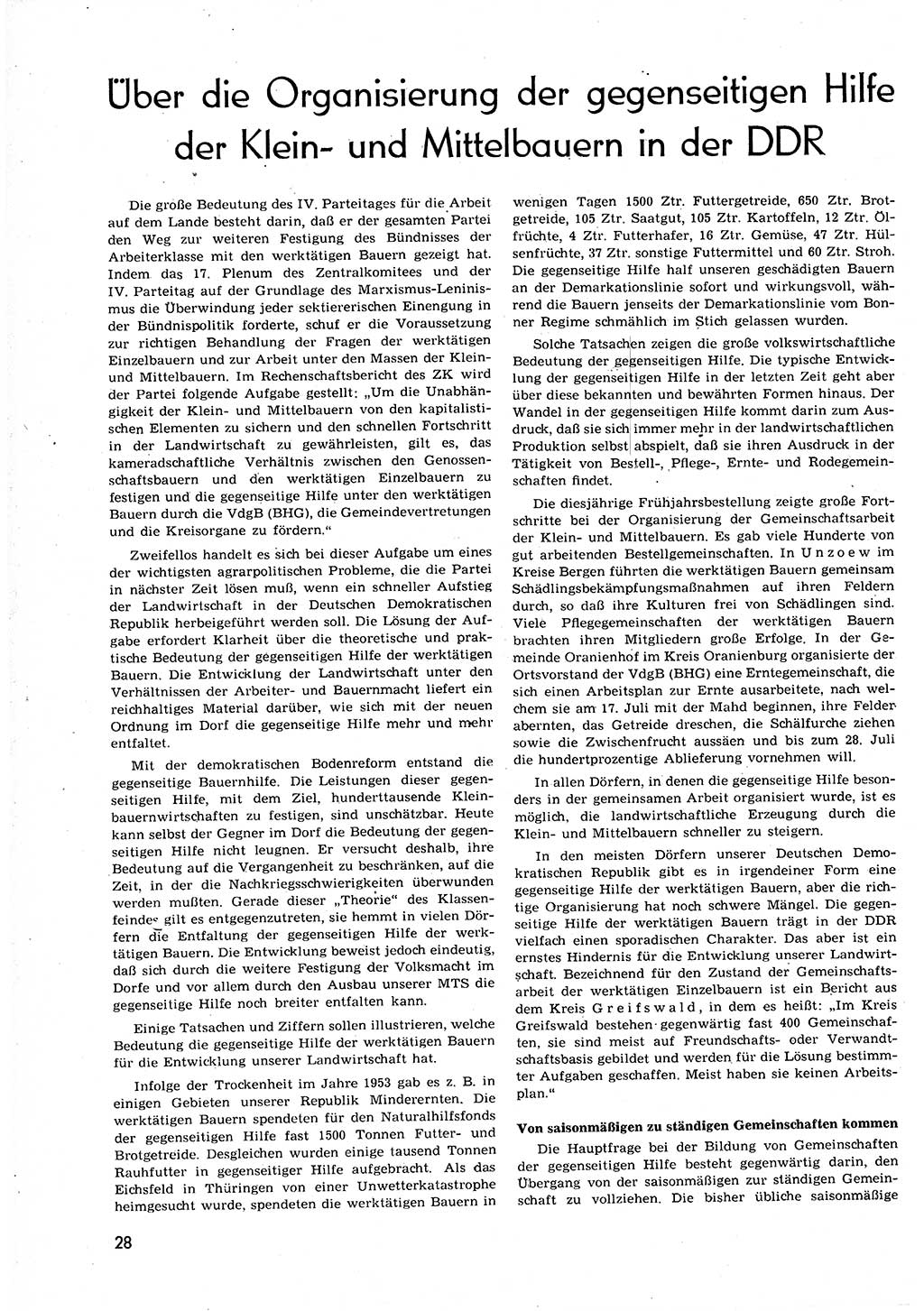 Neuer Weg (NW), Organ des Zentralkomitees (ZK) der SED (Sozialistische Einheitspartei Deutschlands) für alle Parteiarbeiter, 9. Jahrgang [Deutsche Demokratische Republik (DDR)] 1954, Heft 13/28 (NW ZK SED DDR 1954, H. 13/28)