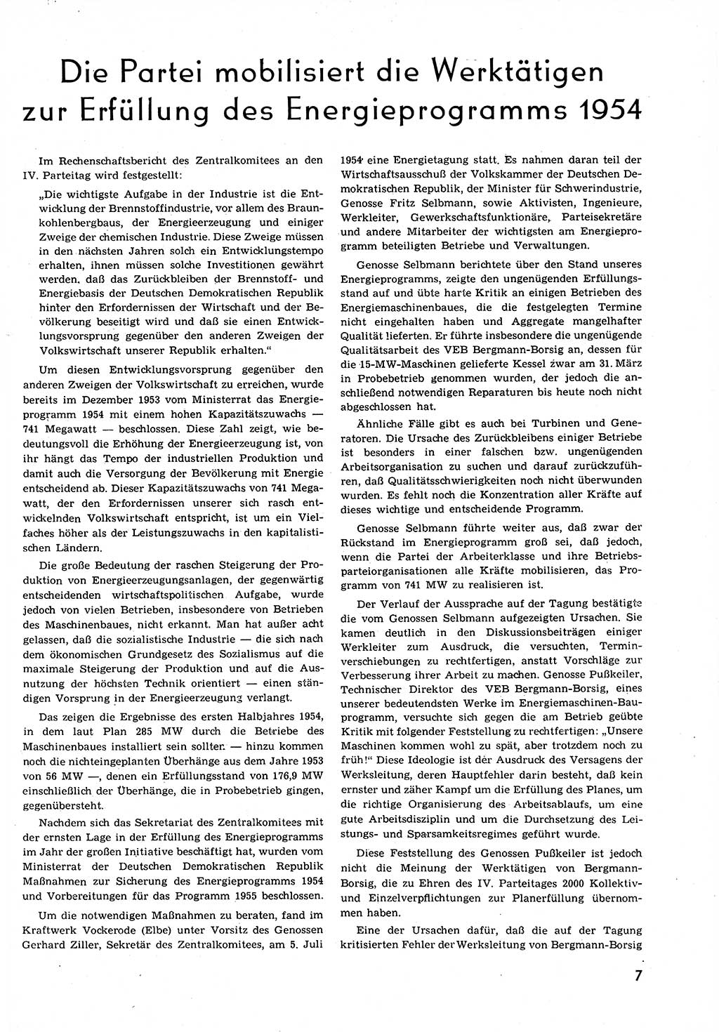 Neuer Weg (NW), Organ des Zentralkomitees (ZK) der SED (Sozialistische Einheitspartei Deutschlands) für alle Parteiarbeiter, 9. Jahrgang [Deutsche Demokratische Republik (DDR)] 1954, Heft 14/7 (NW ZK SED DDR 1954, H. 14/7)