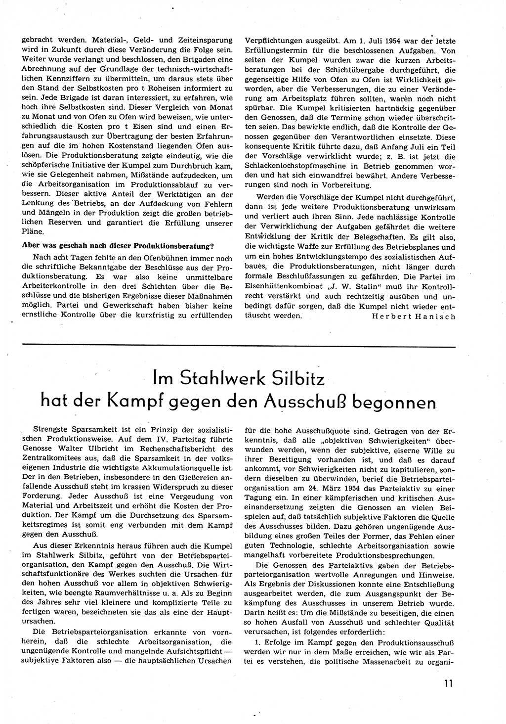 Neuer Weg (NW), Organ des Zentralkomitees (ZK) der SED (Sozialistische Einheitspartei Deutschlands) für alle Parteiarbeiter, 9. Jahrgang [Deutsche Demokratische Republik (DDR)] 1954, Heft 14/11 (NW ZK SED DDR 1954, H. 14/11)