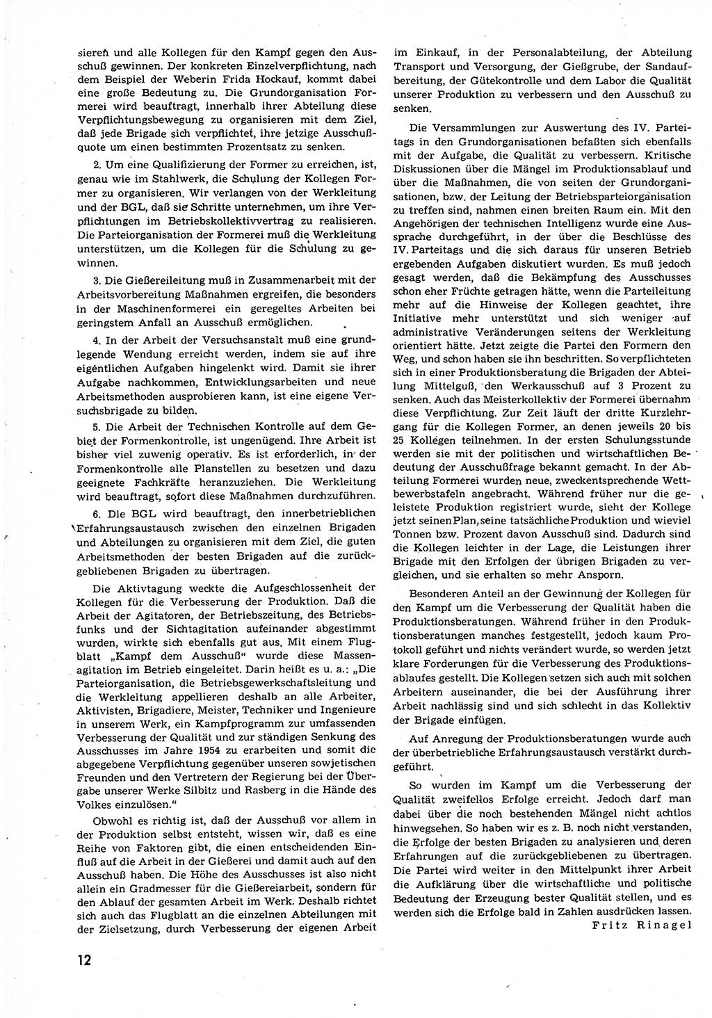 Neuer Weg (NW), Organ des Zentralkomitees (ZK) der SED (Sozialistische Einheitspartei Deutschlands) für alle Parteiarbeiter, 9. Jahrgang [Deutsche Demokratische Republik (DDR)] 1954, Heft 14/12 (NW ZK SED DDR 1954, H. 14/12)