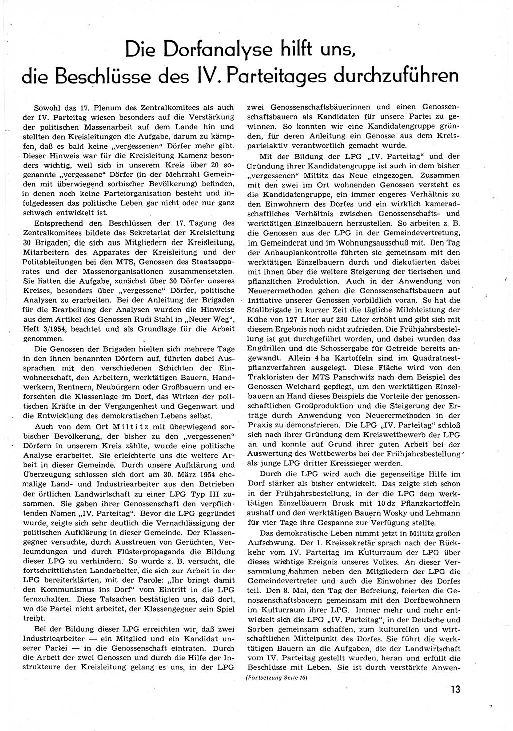 Neuer Weg (NW), Organ des Zentralkomitees (ZK) der SED (Sozialistische Einheitspartei Deutschlands) für alle Parteiarbeiter, 9. Jahrgang [Deutsche Demokratische Republik (DDR)] 1954, Heft 14/13 (NW ZK SED DDR 1954, H. 14/13)