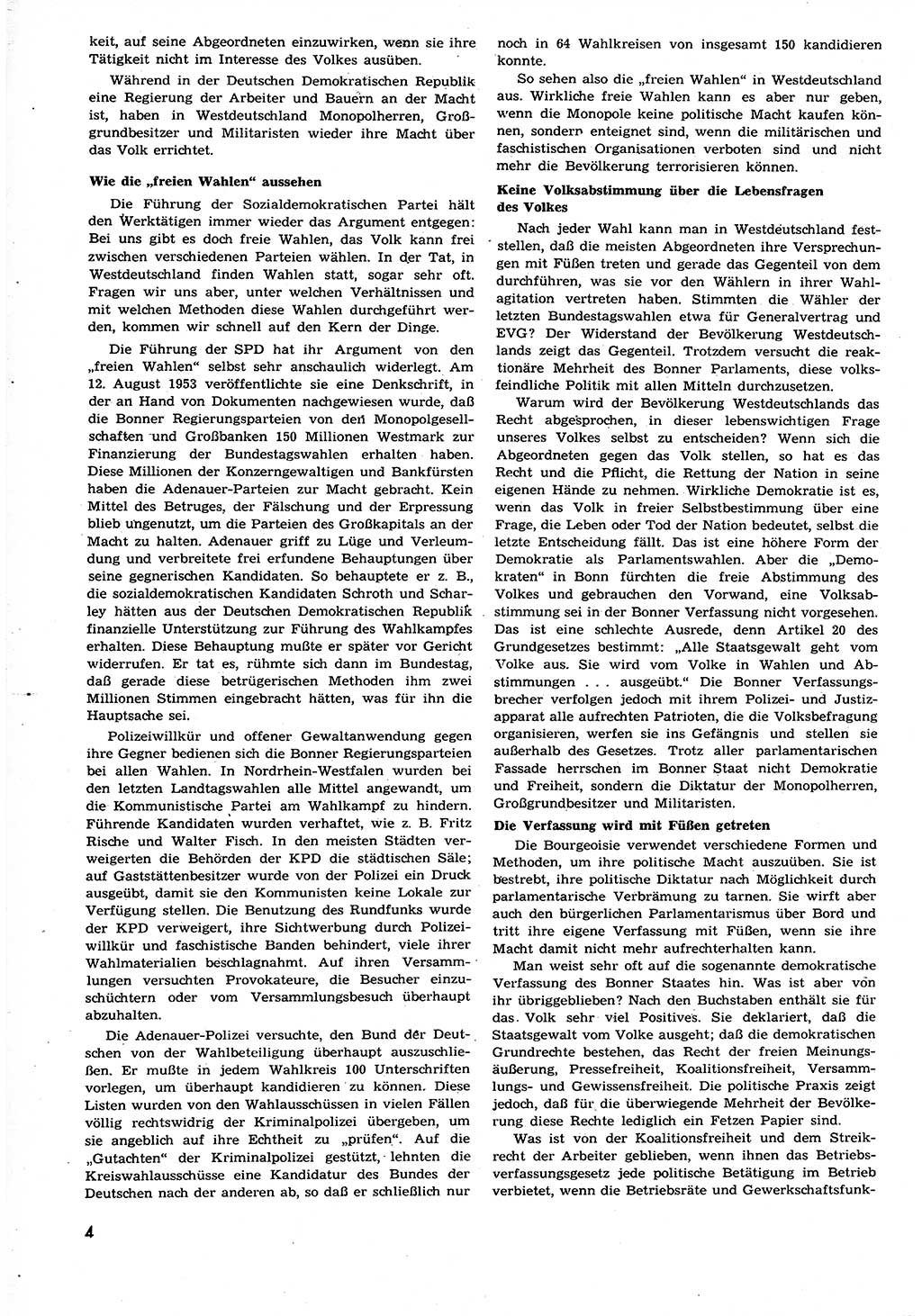 Neuer Weg (NW), Organ des Zentralkomitees (ZK) der SED (Sozialistische Einheitspartei Deutschlands) für alle Parteiarbeiter, 9. Jahrgang [Deutsche Demokratische Republik (DDR)] 1954, Heft 15/4 (NW ZK SED DDR 1954, H. 15/4)