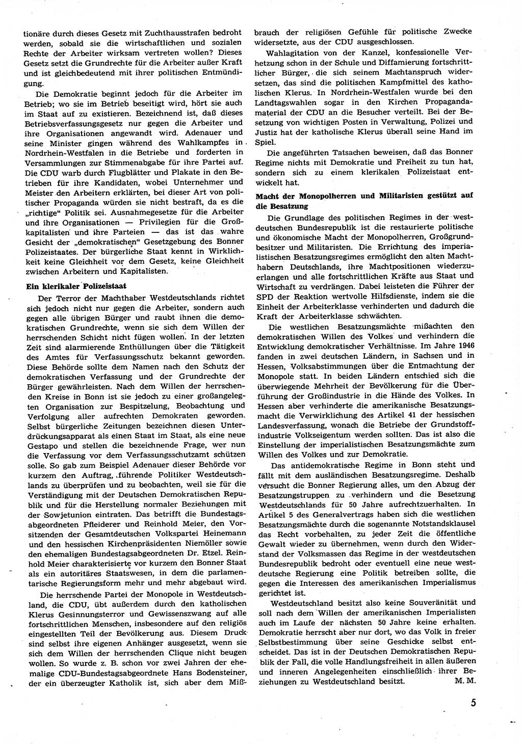 Neuer Weg (NW), Organ des Zentralkomitees (ZK) der SED (Sozialistische Einheitspartei Deutschlands) für alle Parteiarbeiter, 9. Jahrgang [Deutsche Demokratische Republik (DDR)] 1954, Heft 15/5 (NW ZK SED DDR 1954, H. 15/5)