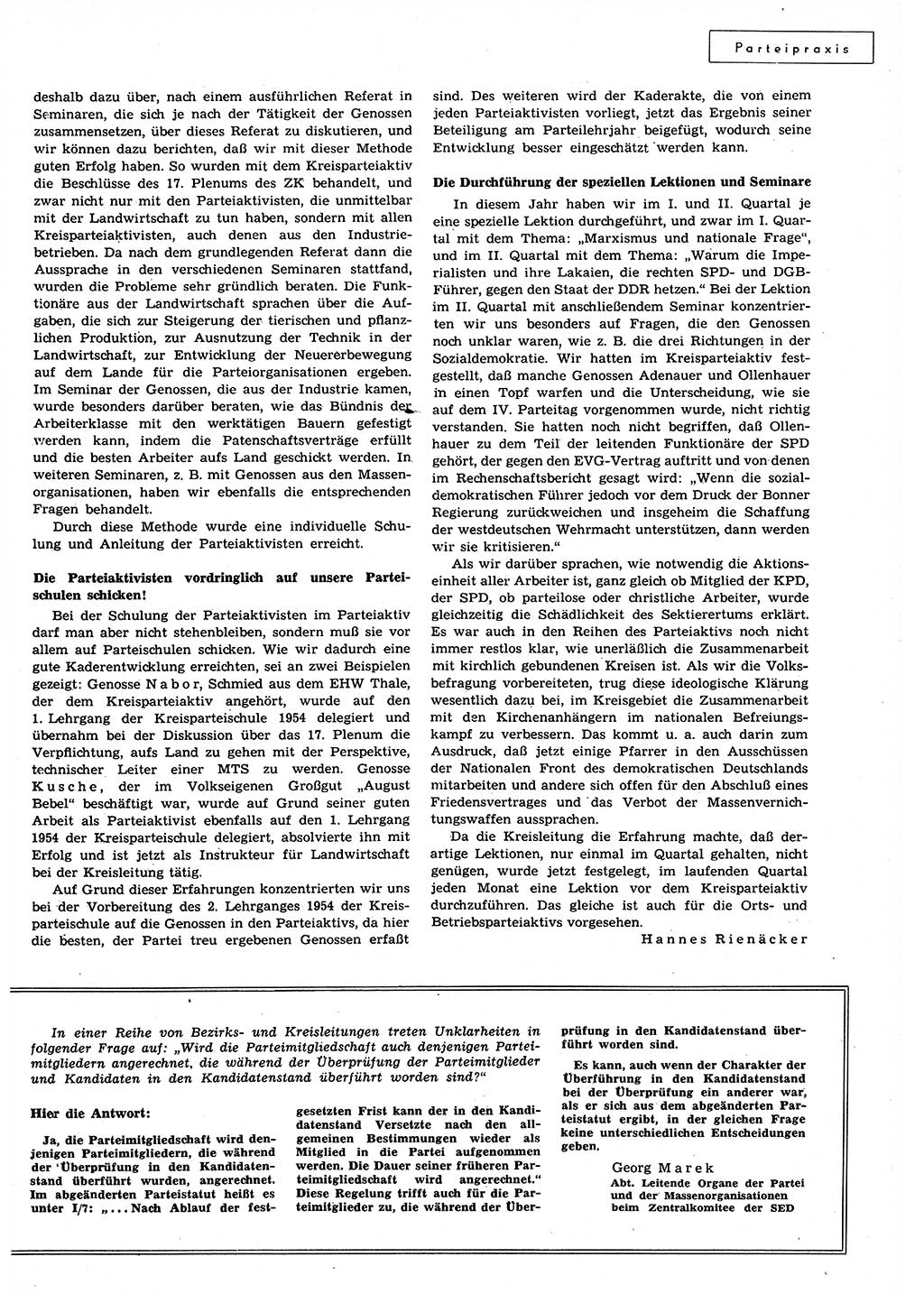 Neuer Weg (NW), Organ des Zentralkomitees (ZK) der SED (Sozialistische Einheitspartei Deutschlands) für alle Parteiarbeiter, 9. Jahrgang [Deutsche Demokratische Republik (DDR)] 1954, Heft 15/23 (NW ZK SED DDR 1954, H. 15/23)