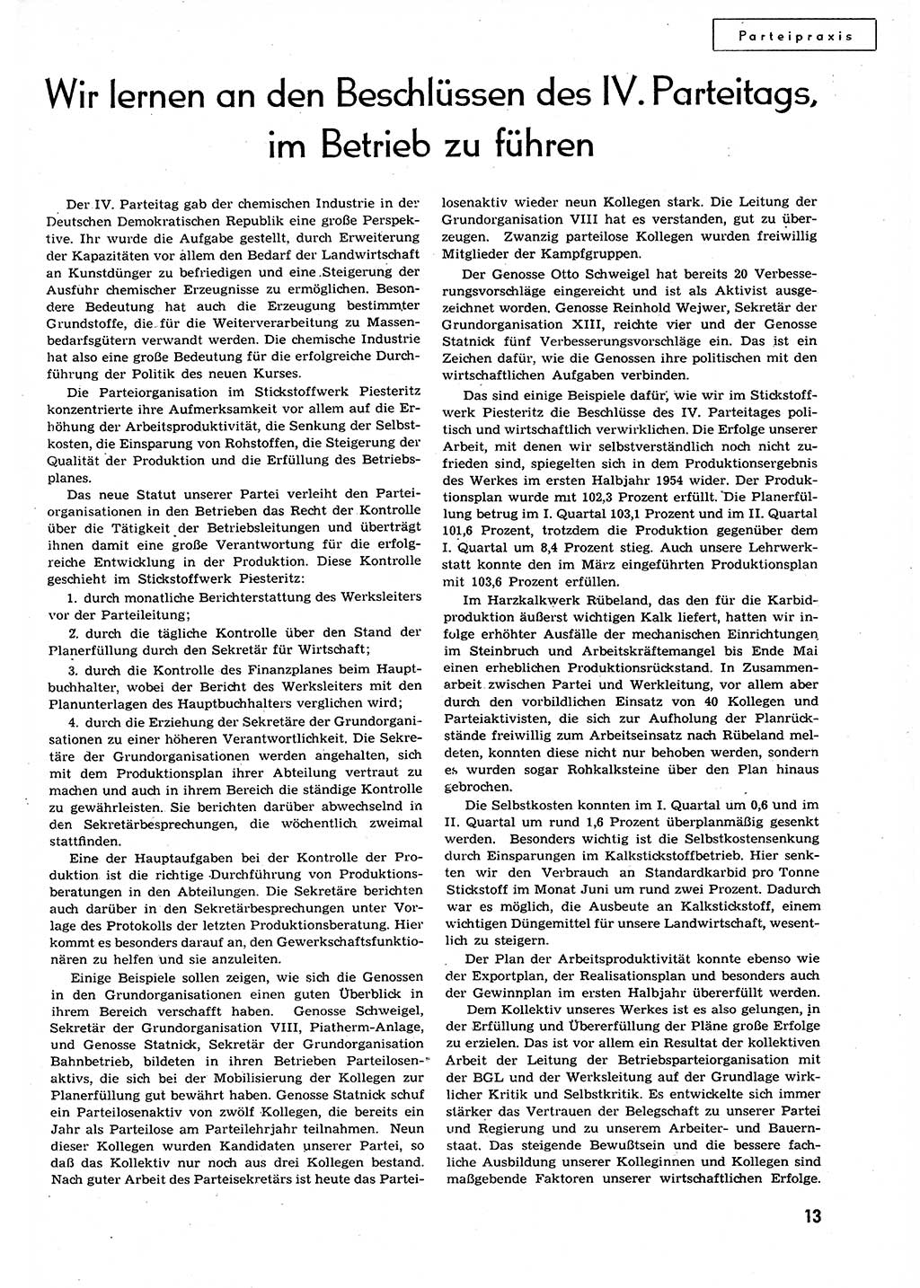 Neuer Weg (NW), Organ des Zentralkomitees (ZK) der SED (Sozialistische Einheitspartei Deutschlands) für alle Parteiarbeiter, 9. Jahrgang [Deutsche Demokratische Republik (DDR)] 1954, Heft 16/13 (NW ZK SED DDR 1954, H. 16/13)