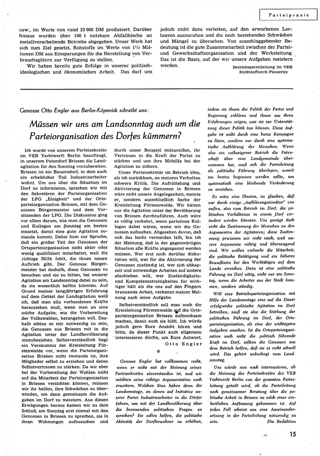 Neuer Weg (NW), Organ des Zentralkomitees (ZK) der SED (Sozialistische Einheitspartei Deutschlands) für alle Parteiarbeiter, 9. Jahrgang [Deutsche Demokratische Republik (DDR)] 1954, Heft 16/15 (NW ZK SED DDR 1954, H. 16/15)