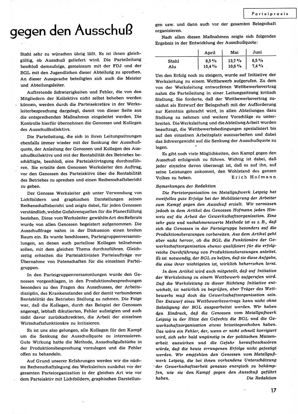 Neuer Weg (NW), Organ des Zentralkomitees (ZK) der SED (Sozialistische Einheitspartei Deutschlands) für alle Parteiarbeiter, 9. Jahrgang [Deutsche Demokratische Republik (DDR)] 1954, Heft 16/17 (NW ZK SED DDR 1954, H. 16/17)